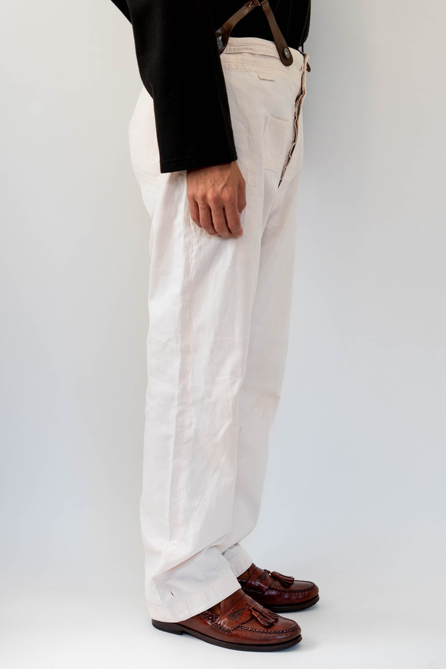 Pantalon en sergé de coton Drillich de la Kriegsmarine allemande des années 30