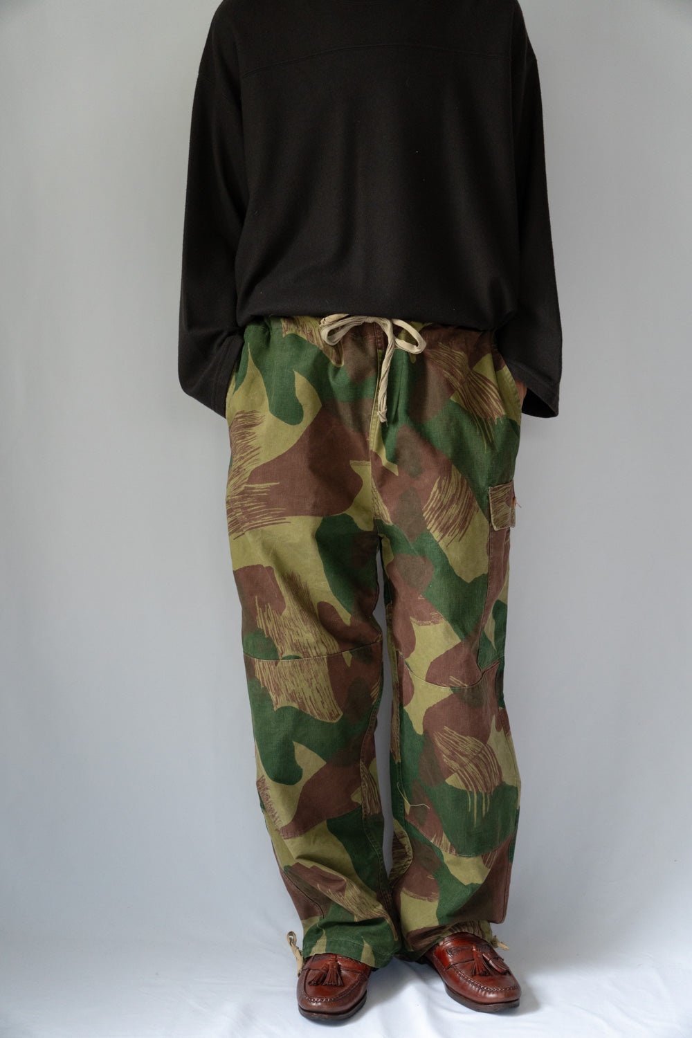 50er Jahre Belgische Armee Brush Stroke Camouflage Over Trousers Frühes Modell „Größe 2”