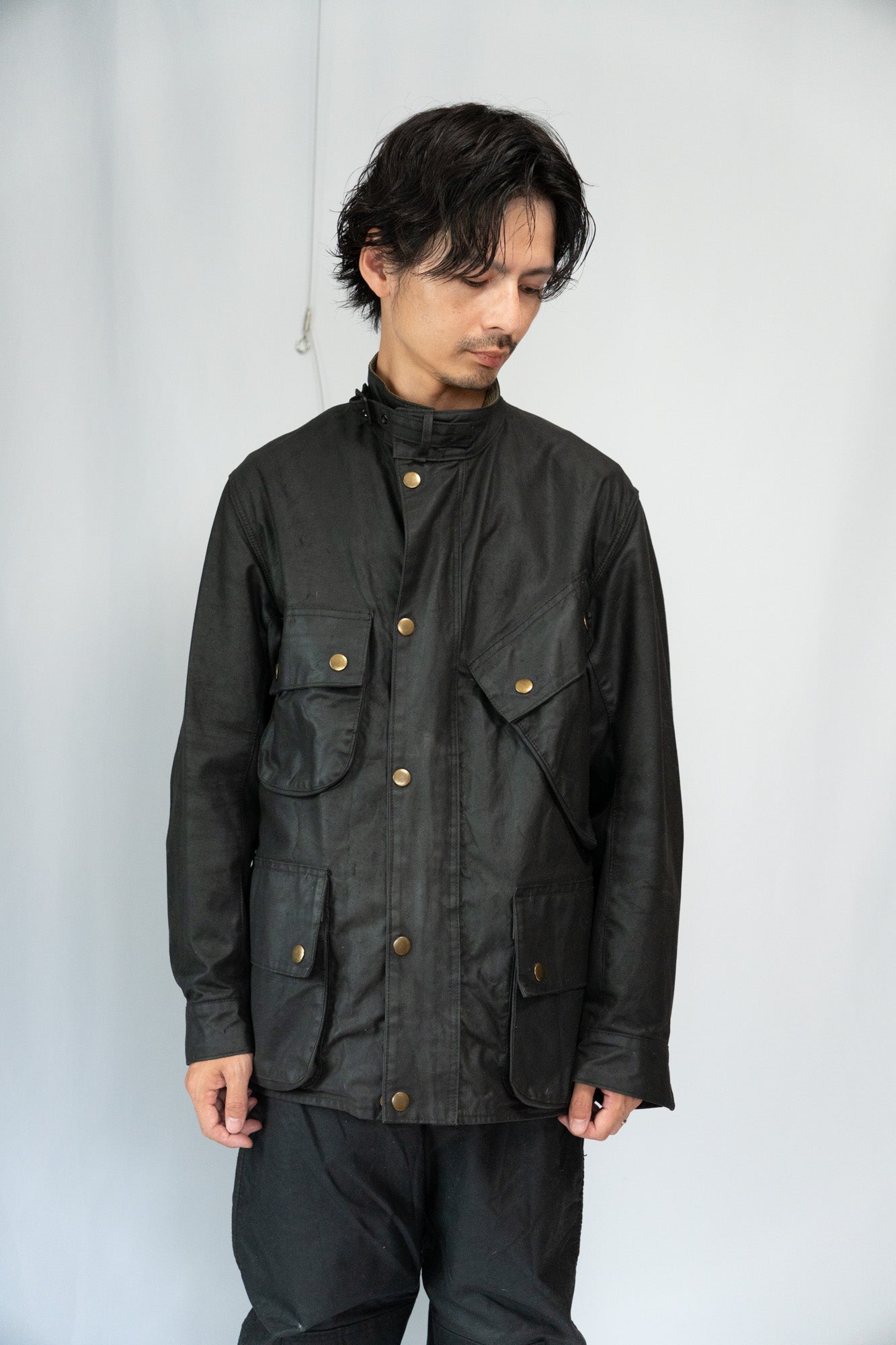 60er Jahre Barbour International Motorradanzug Yellow Tag