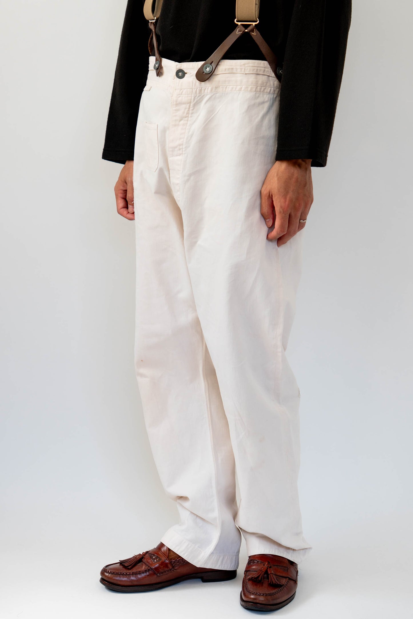 Pantalon en sergé de coton Drillich de la Kriegsmarine allemande des années 30