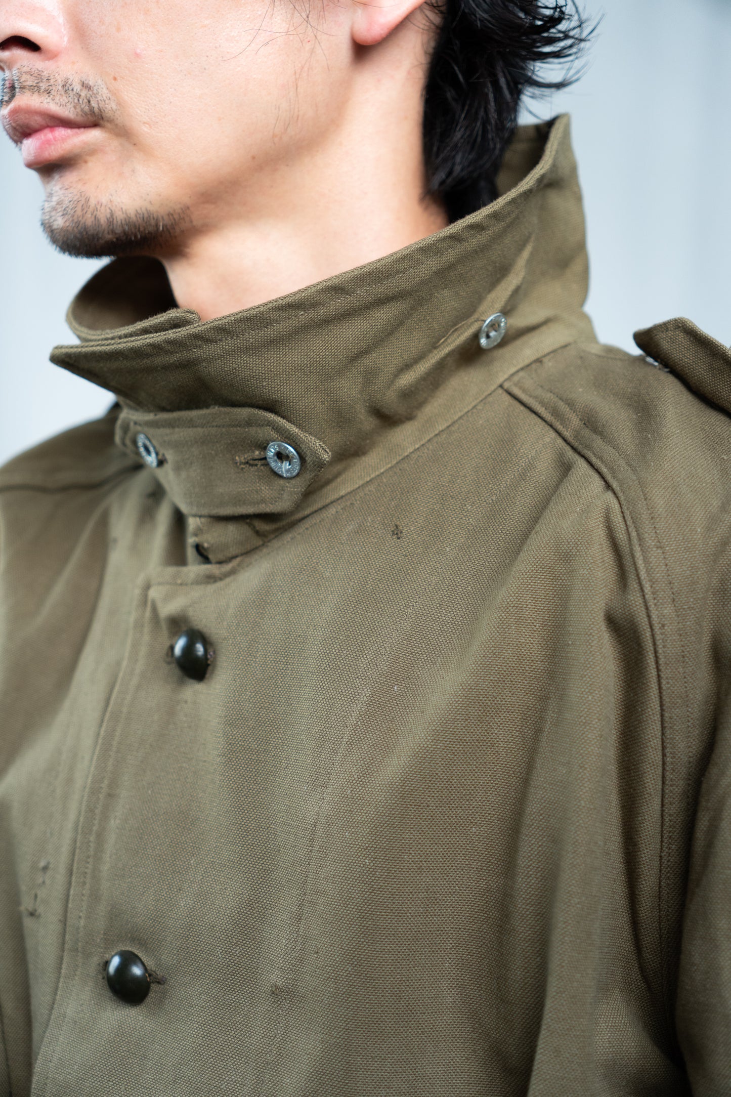 Manteau de moto M35 de l'armée française des années 40, DEAD STOCK