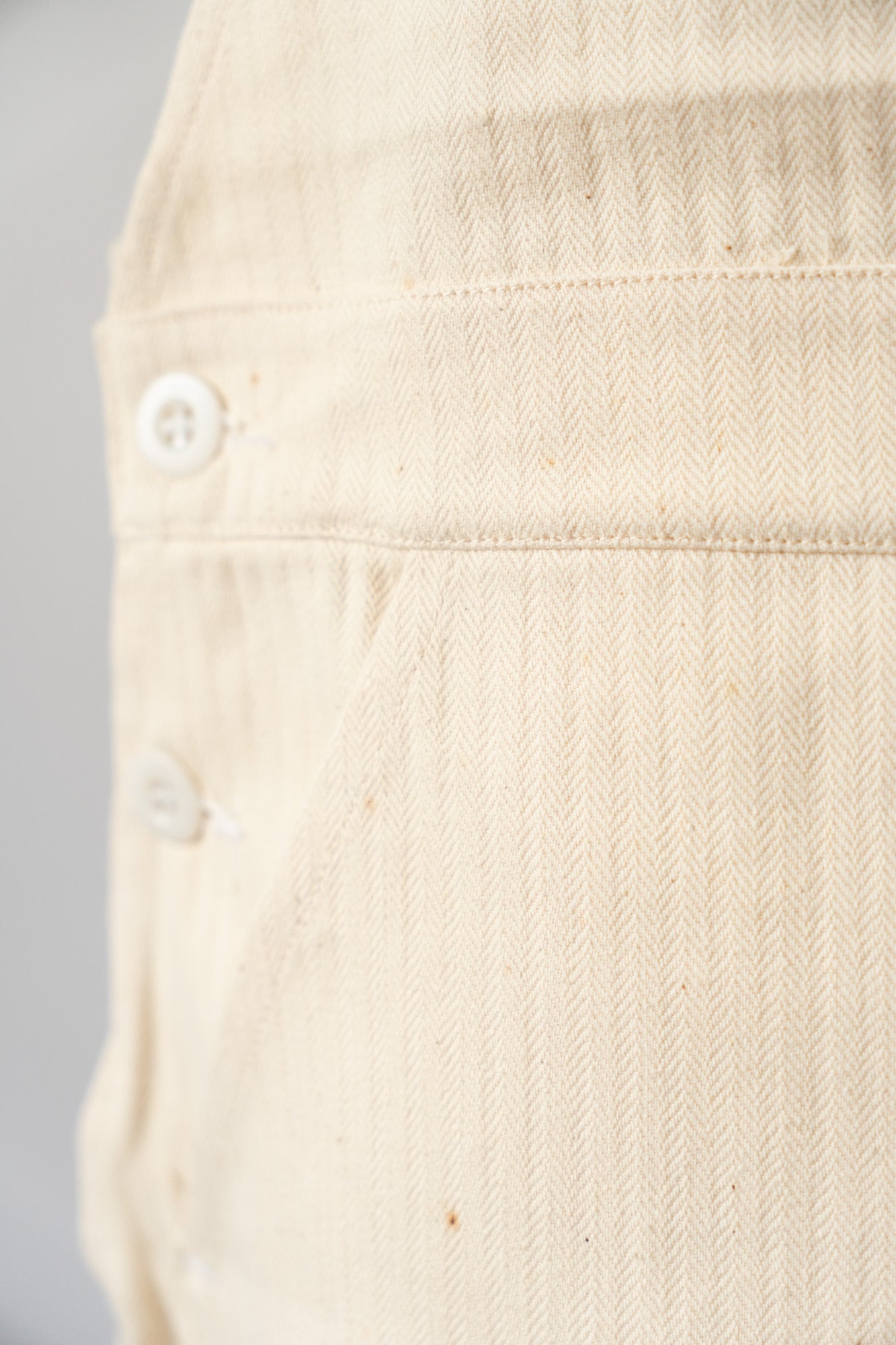 50er Jahre Französische Marine Nationale Baumwoll-HBT-Latzhose „DECATI” DEAD STOCK