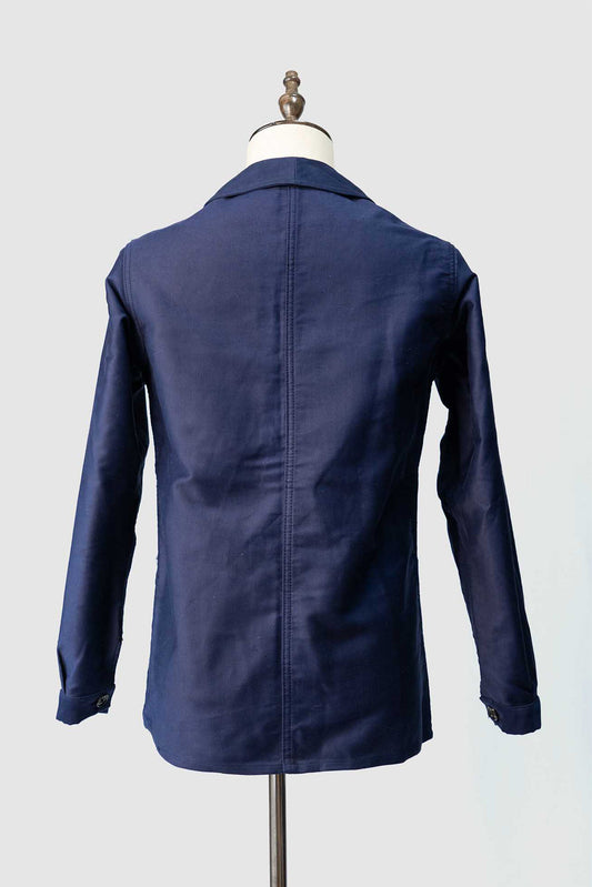 40s French Work Blue Moleskin Jacket "Le Mont St Mitchell" Deadstock size42