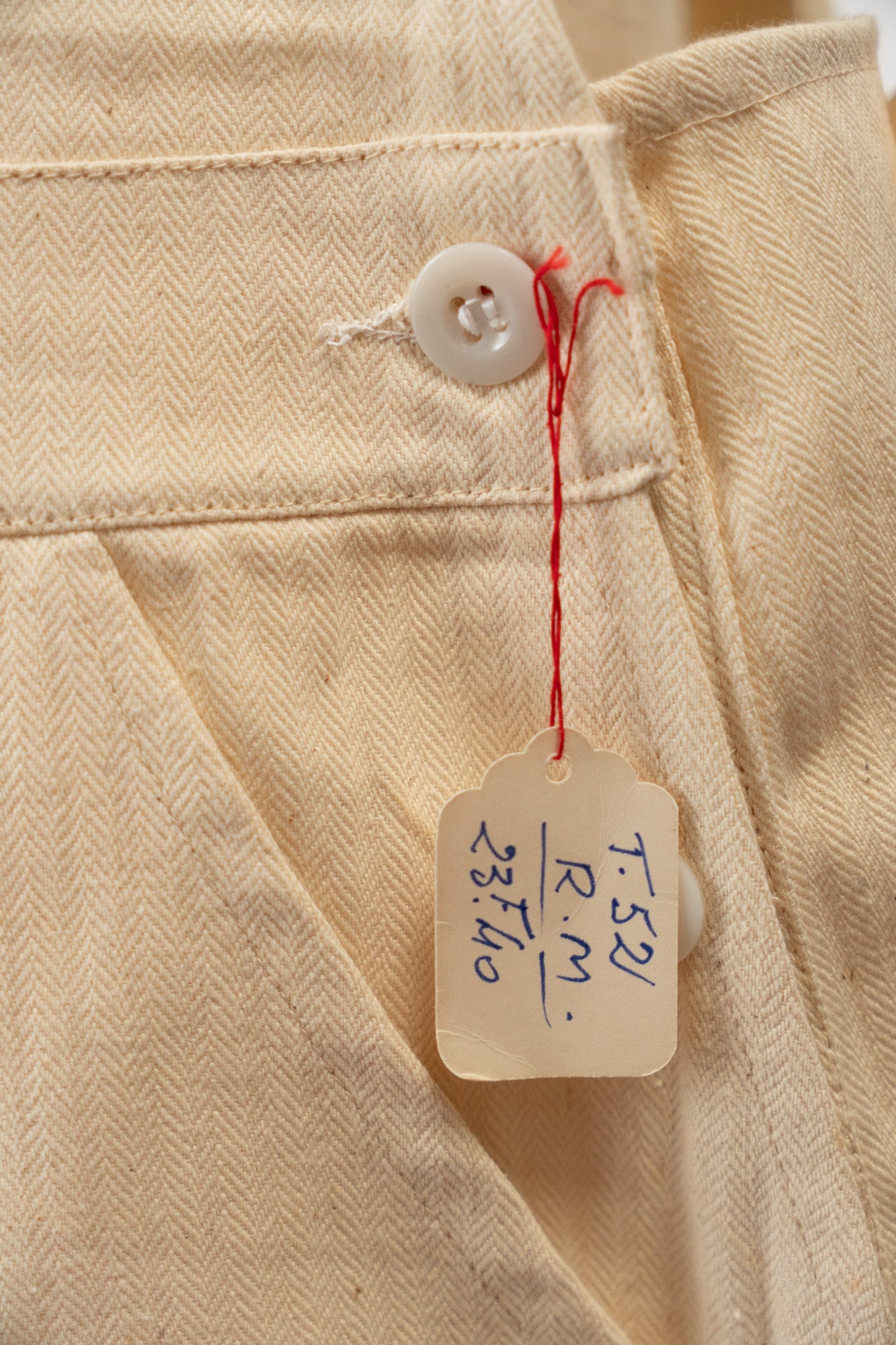 50er Jahre Französische Marine Nationale Baumwoll-HBT-Latzhose „DECATI” DEAD STOCK