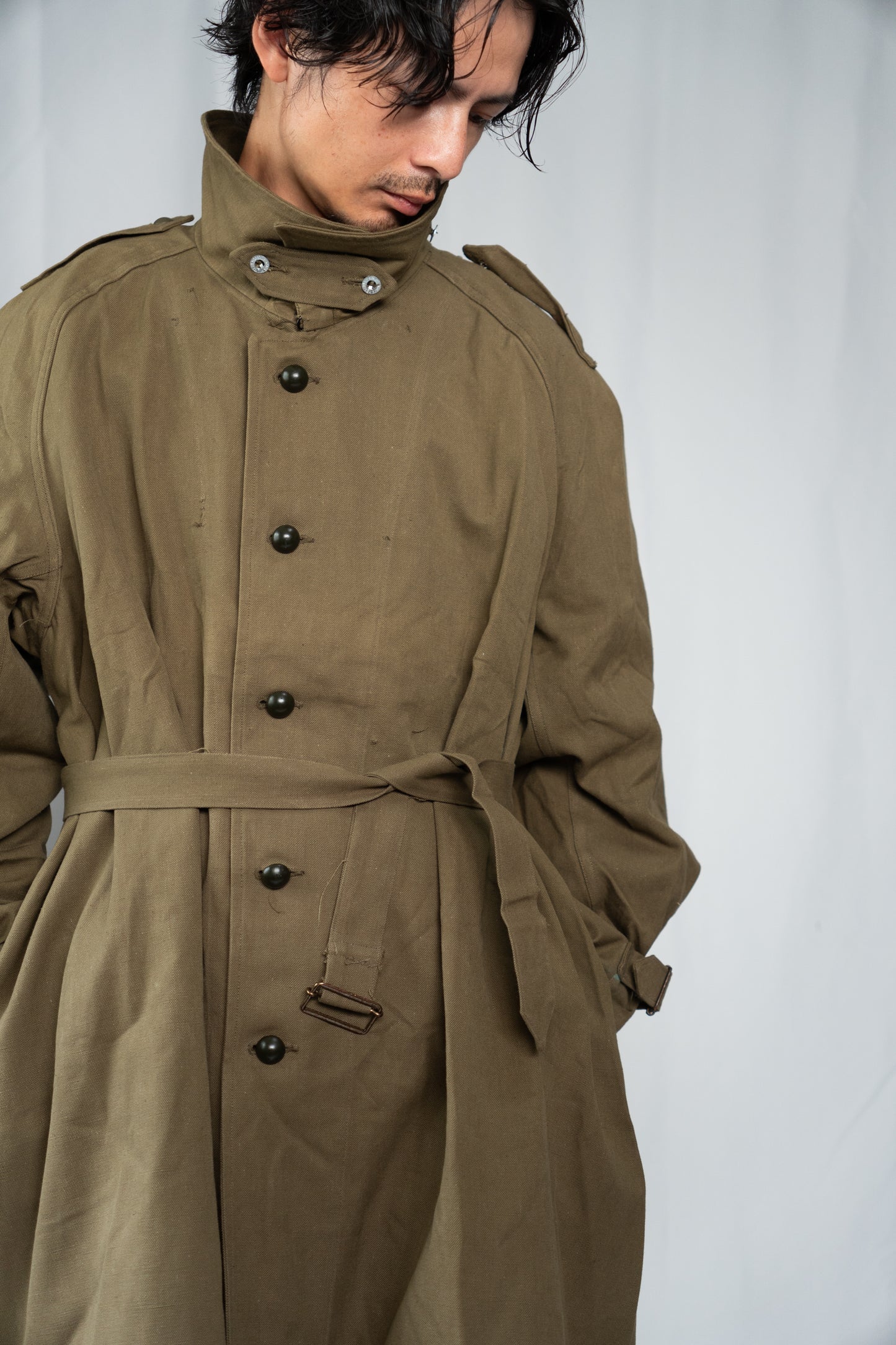 M35 Motor Cycle Coat DEAD STOCK « Cotton Linen Canvas »