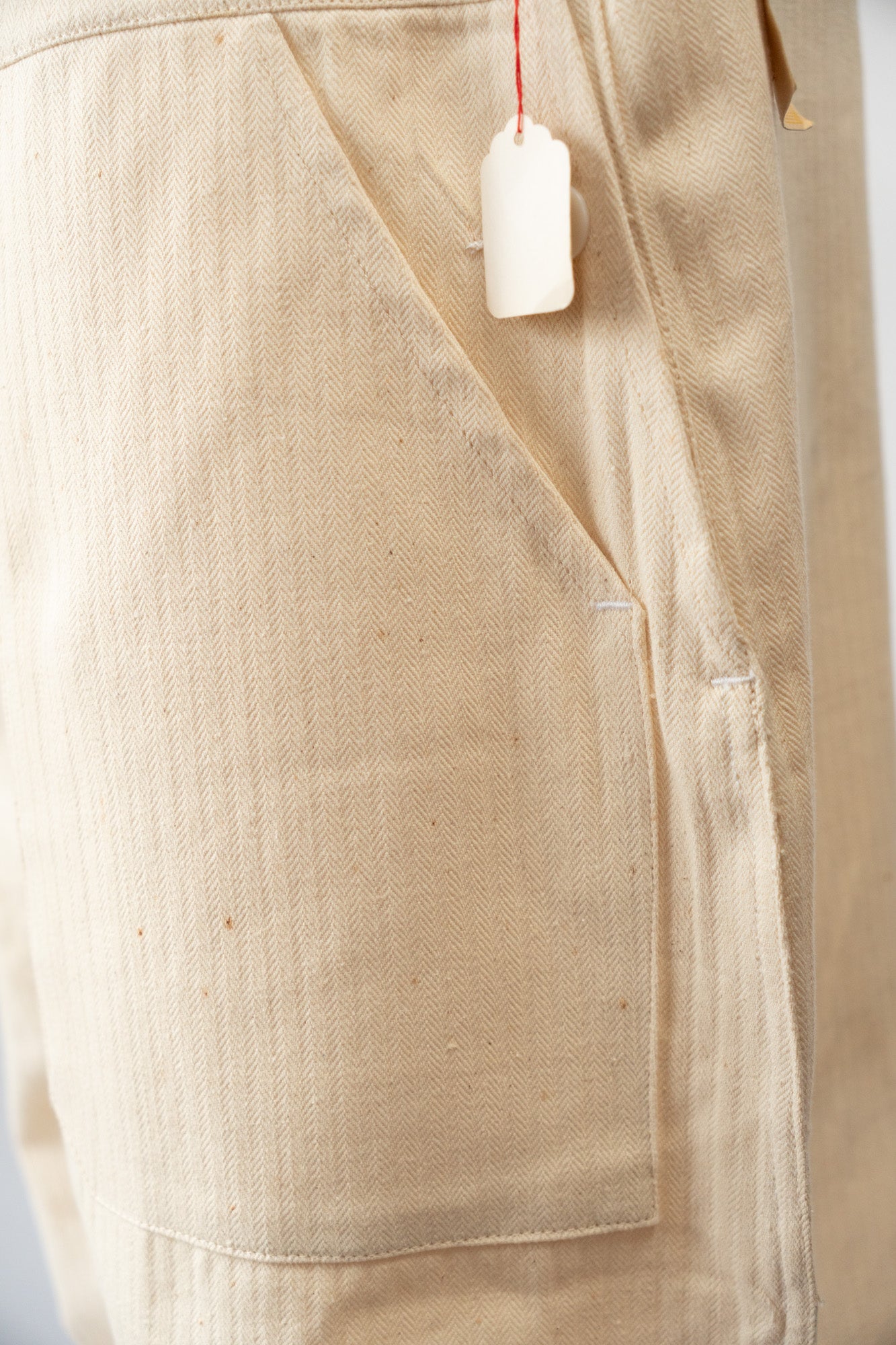 50er Jahre Französische Marine Nationale Baumwoll-HBT-Latzhose „DECATI” DEAD STOCK