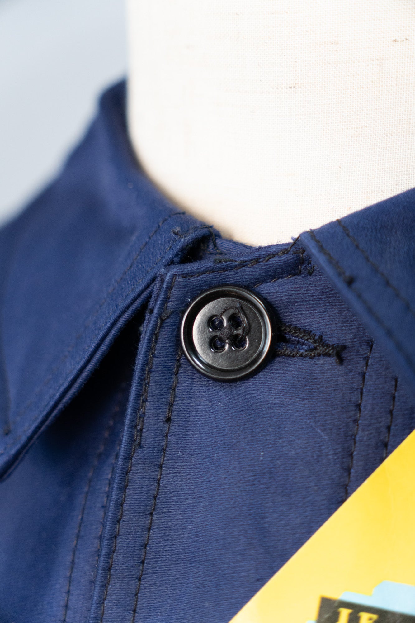 Veste en moleskine bleue French Work des années 40 « Le Mont St Mitchel » Deadstock taille 42