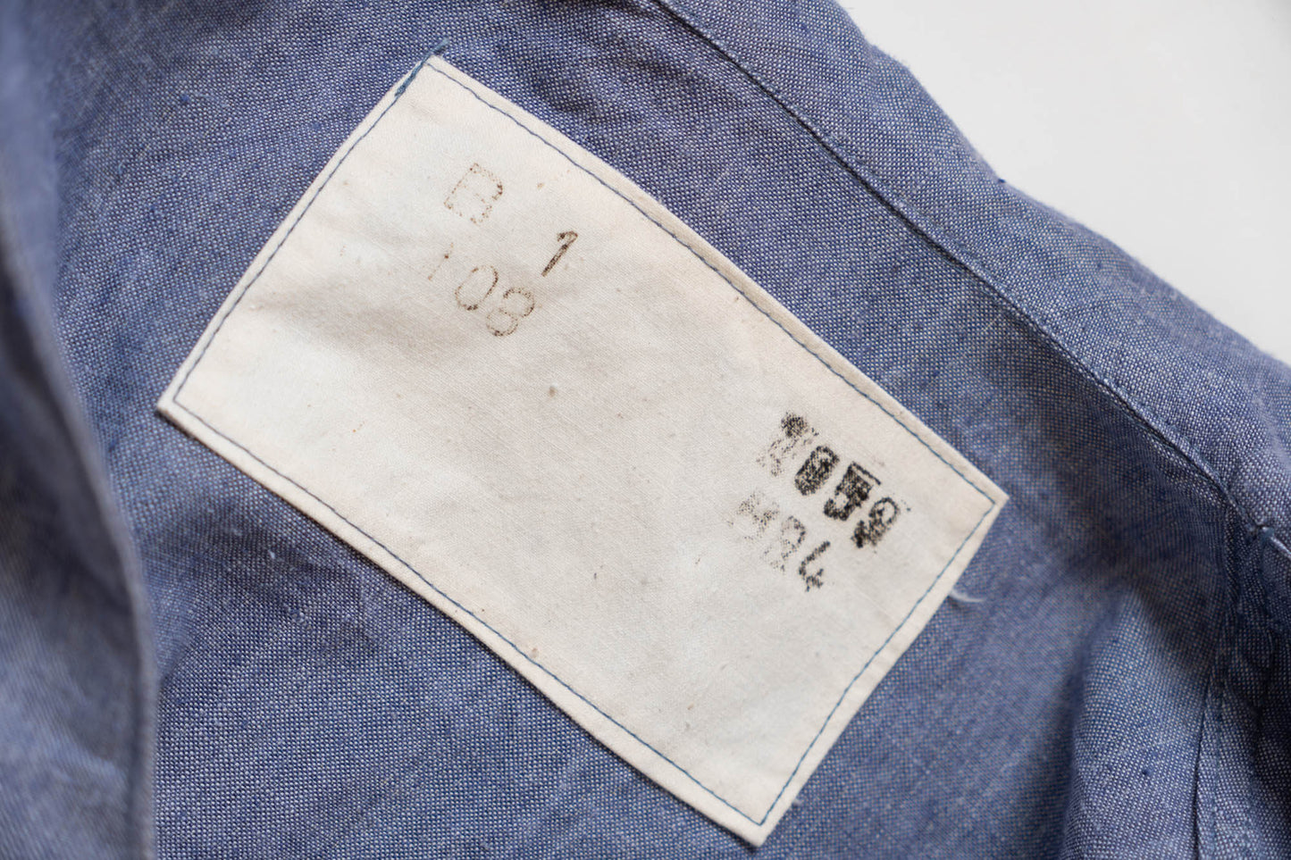 50s French Marine Ramie Linen Sailor Smock