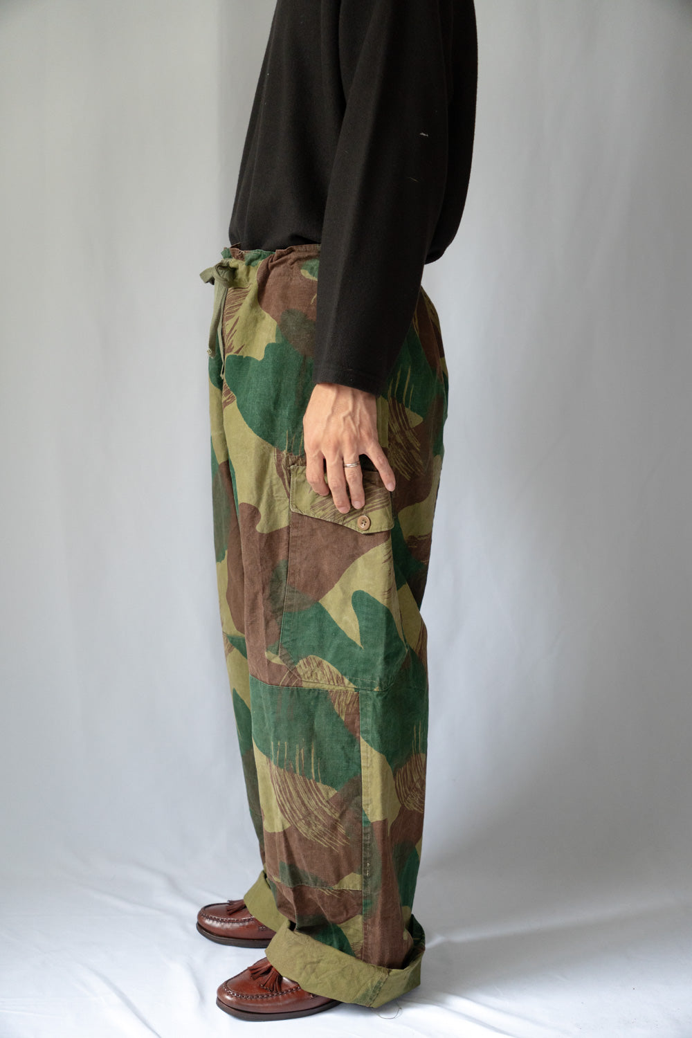 50er Jahre Belgische Armee Brush Stroke Camouflage Überhose Frühes Modell „Größe 5”