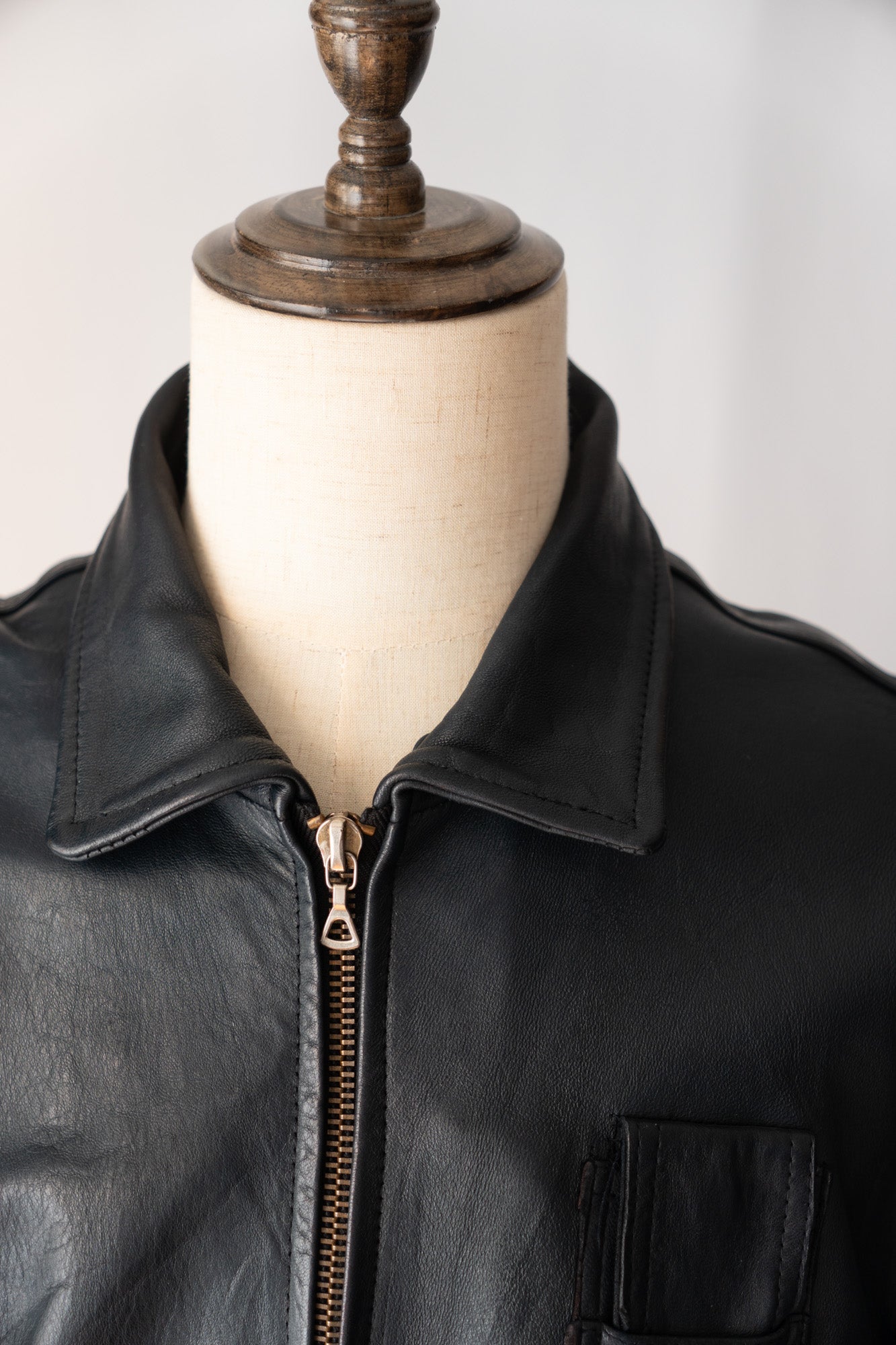 Veste de pilote en cuir vintage française des années 70 « K6 »
