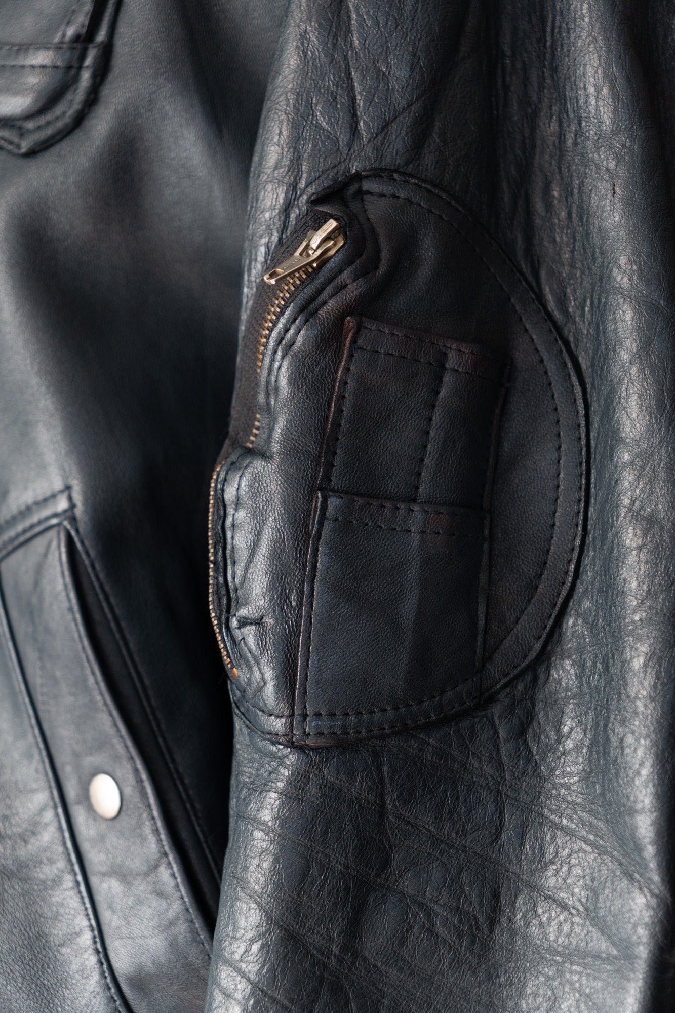 Veste de pilote en cuir vintage française des années 70 « K6 »