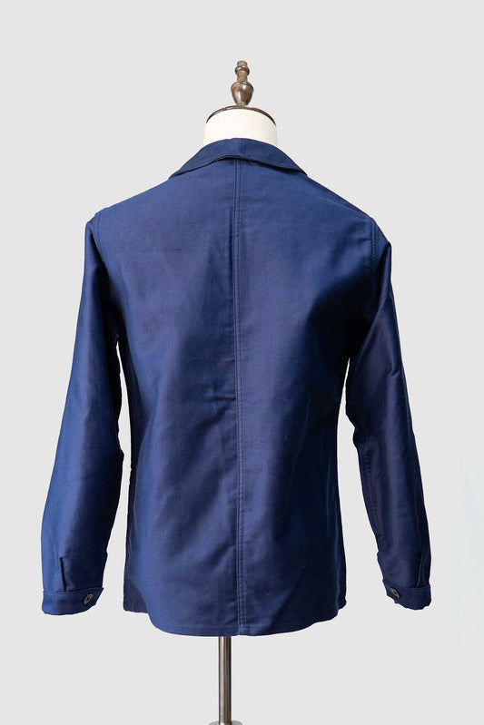40s French Work Blue Moleskin Jacket "Le Mont St Mitchell" Deadstock size44