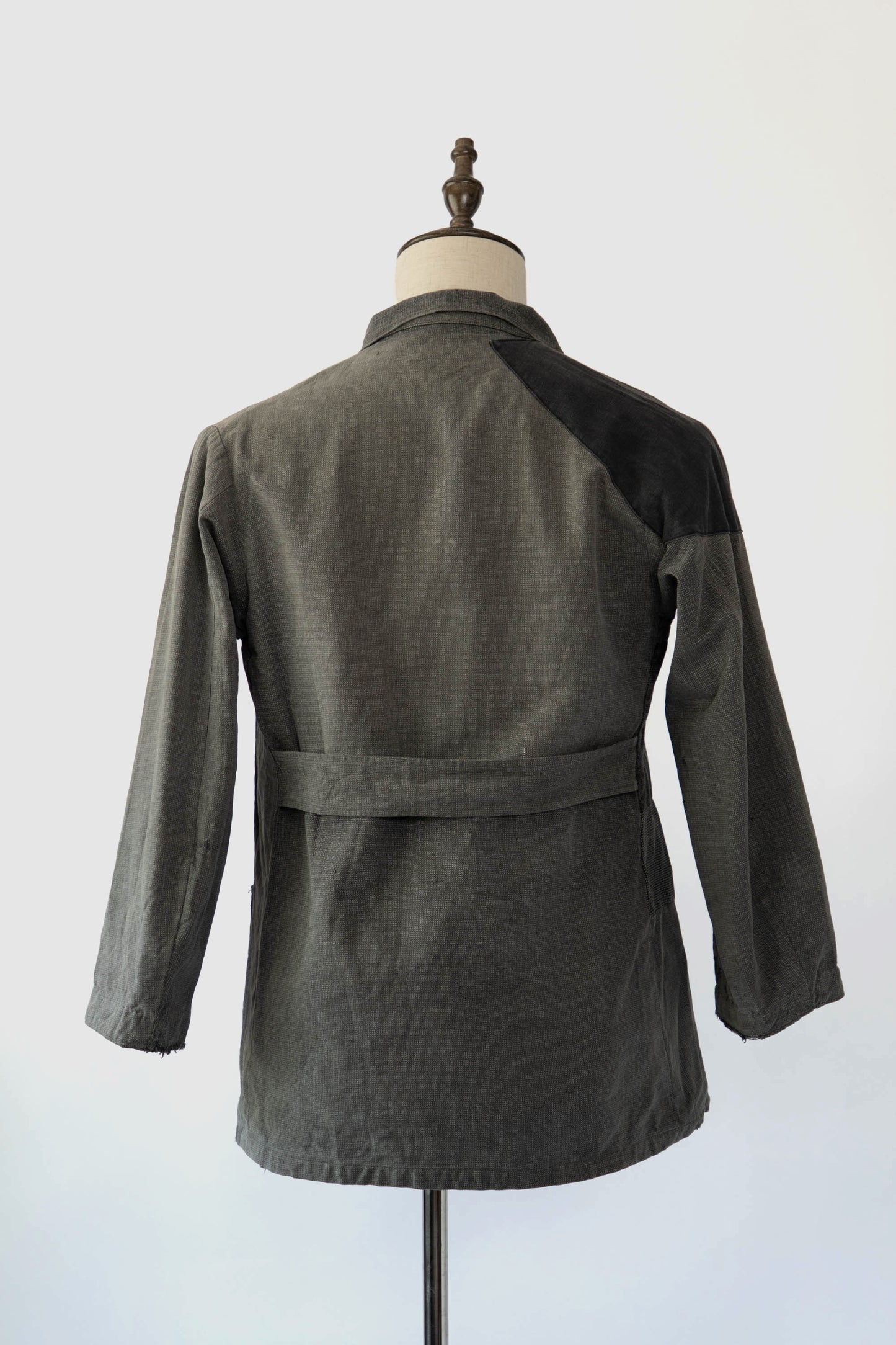 40s French Work Salt & Pepper Atelier Jacket "Boro"