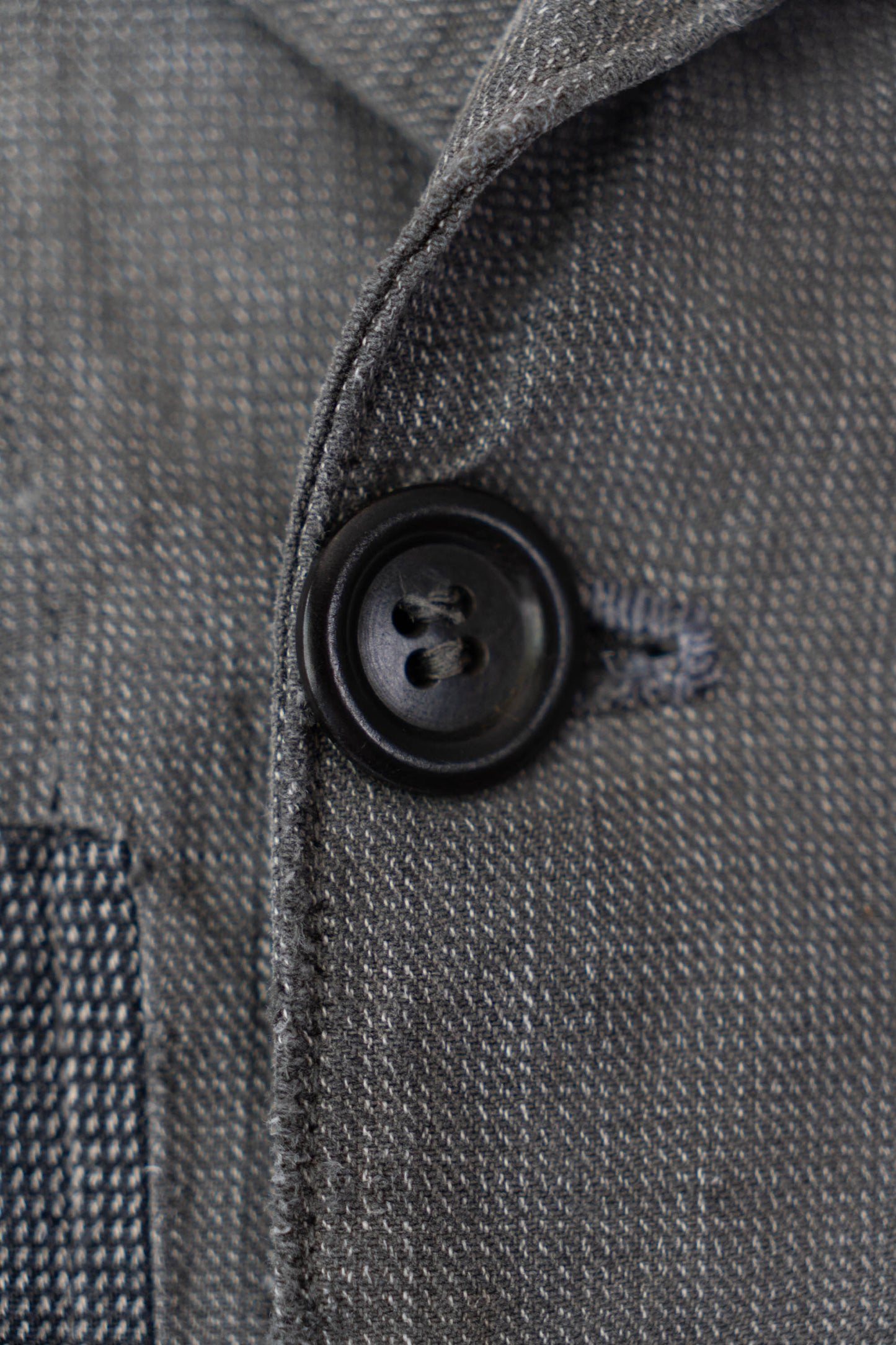 40s French Work Salt & Pepper Atelier Jacket "Boro"