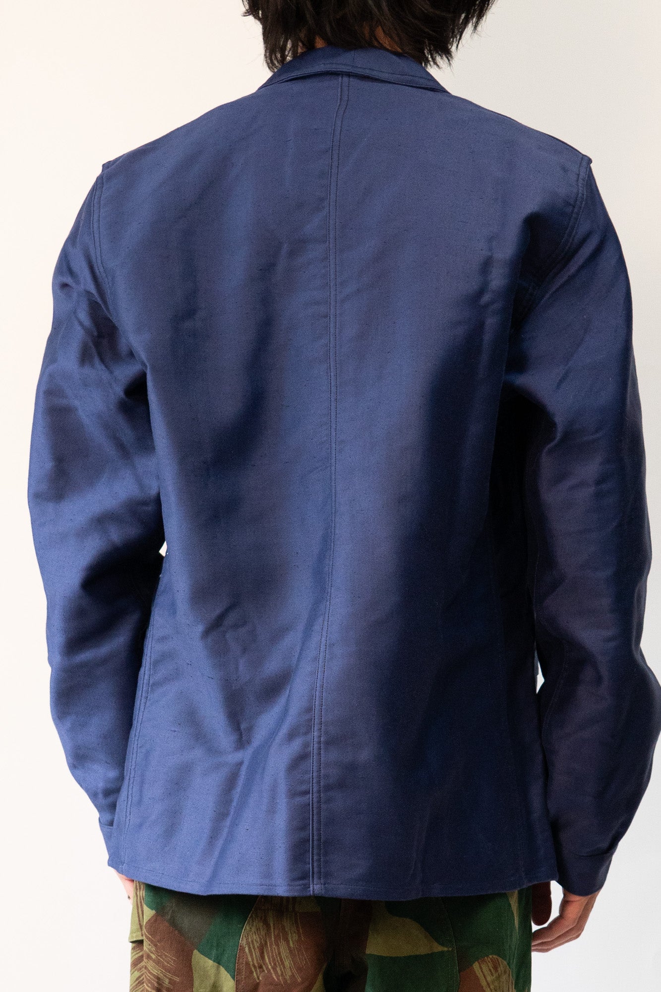 Veste en moleskine bleue Vulcain French Work des années 40 - DEADSTOCK