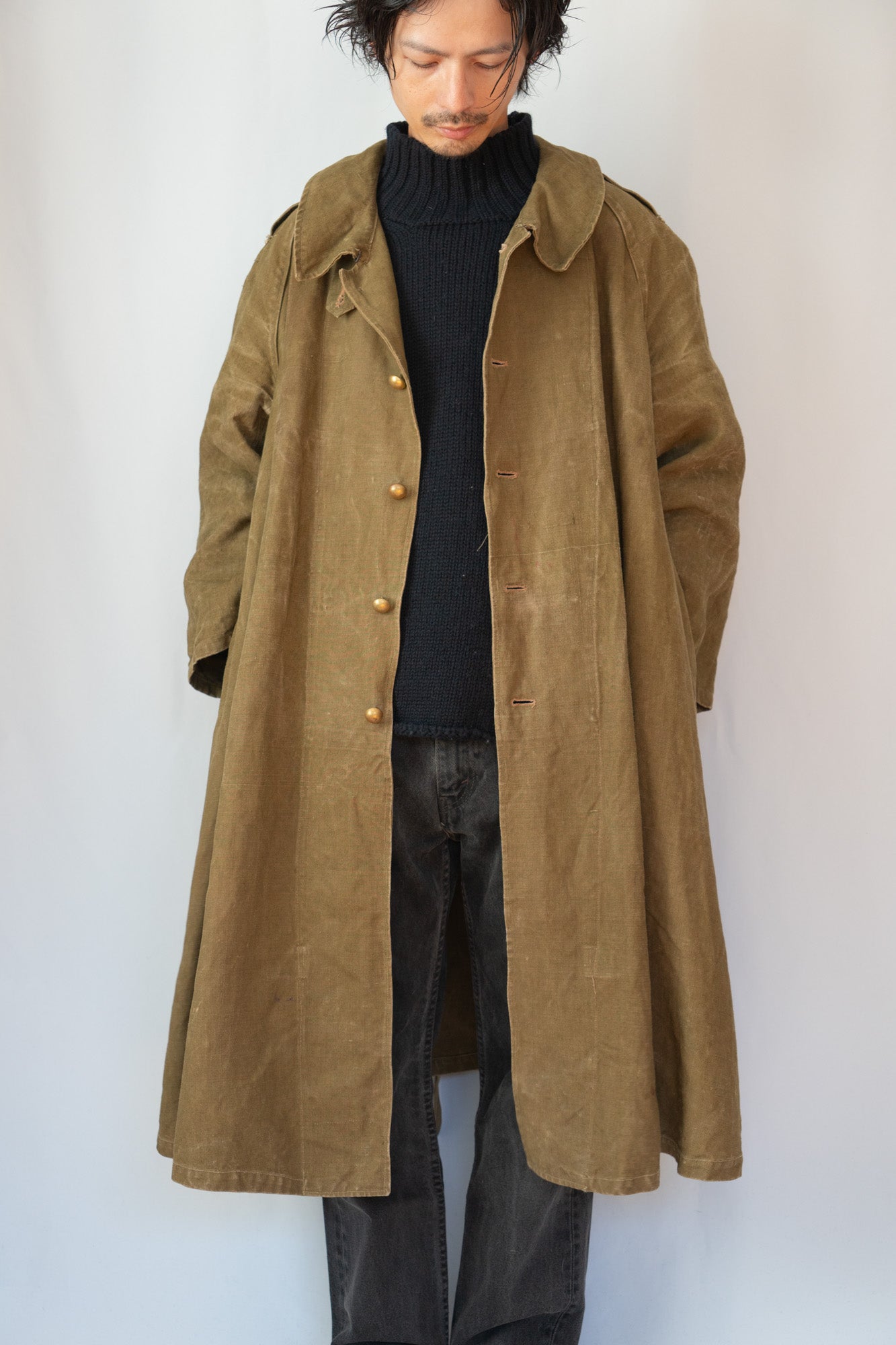 Manteau de moto M35 de l'armée française « Linen »