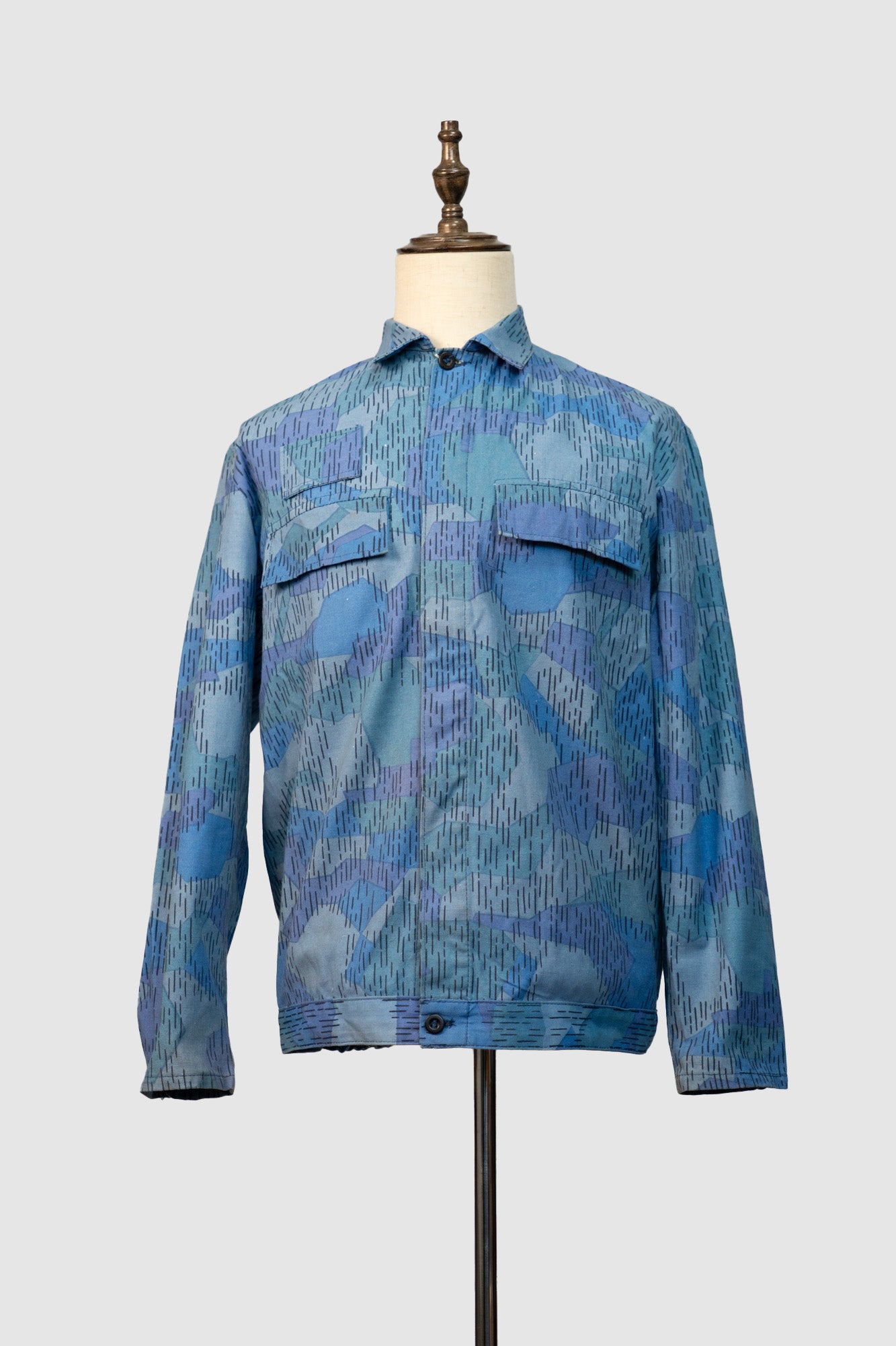 Veste de camouflage bleue Sprinter des pompiers tchécoslovaques des années 80, invendue