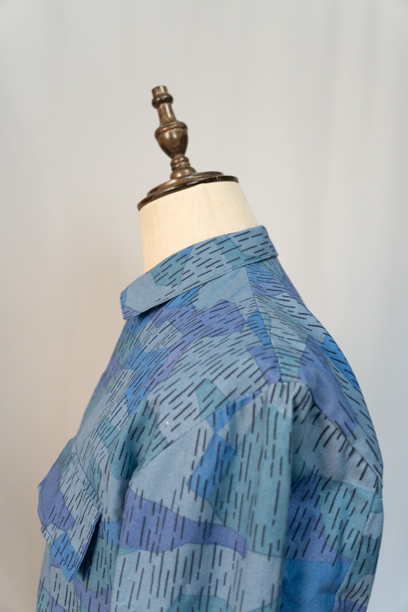 Veste de camouflage bleue Sprinter des pompiers tchécoslovaques des années 80, invendue