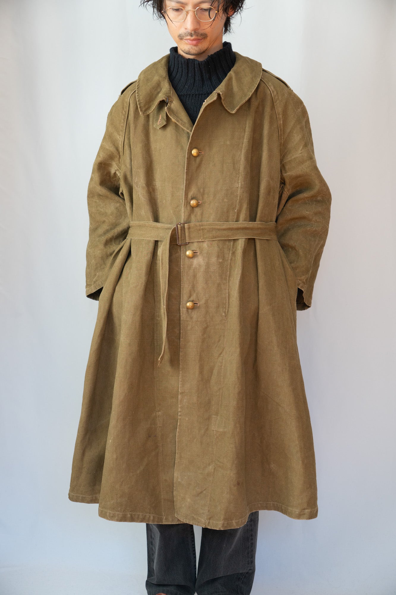 Manteau de moto M35 de l'armée française « Linen »
