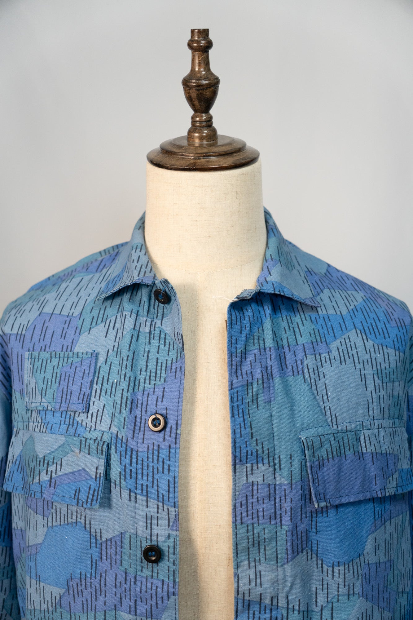 Veste de camouflage bleue Sprinter des pompiers tchécoslovaques des années 80, invendue