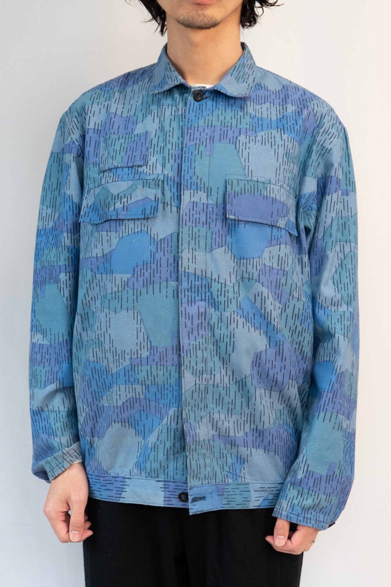 Veste de camouflage bleue Sprinter des pompiers tchécoslovaques des années 80, invendue