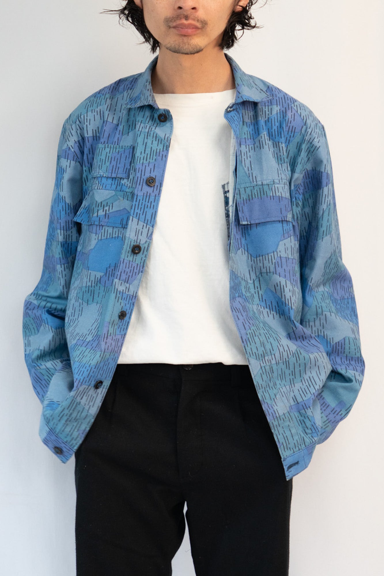 Veste de camouflage bleue Sprinter des pompiers tchécoslovaques des années 80, invendue
