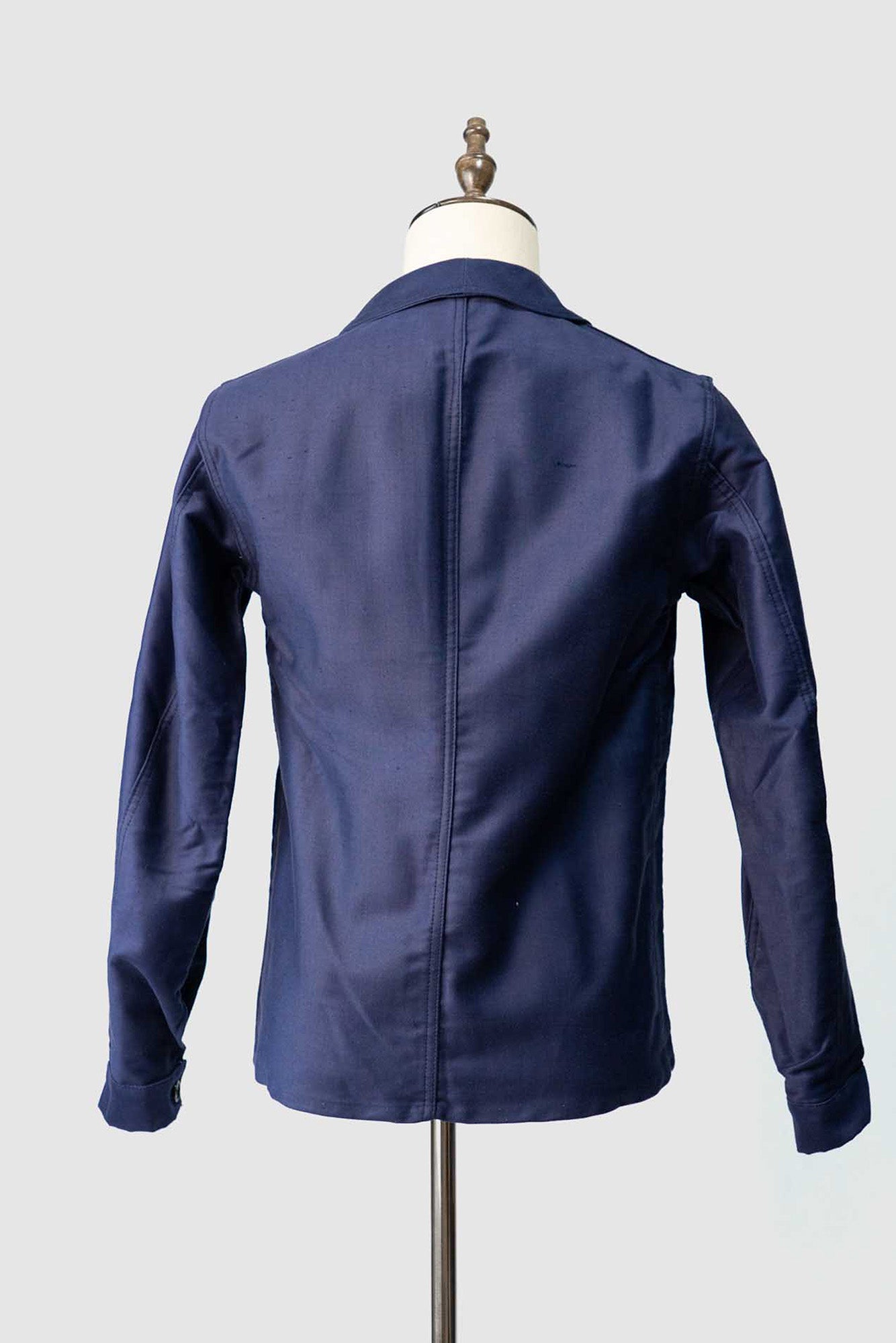 Veste en moleskine bleue française des années 40 « CREPIER » DEADSTOCK