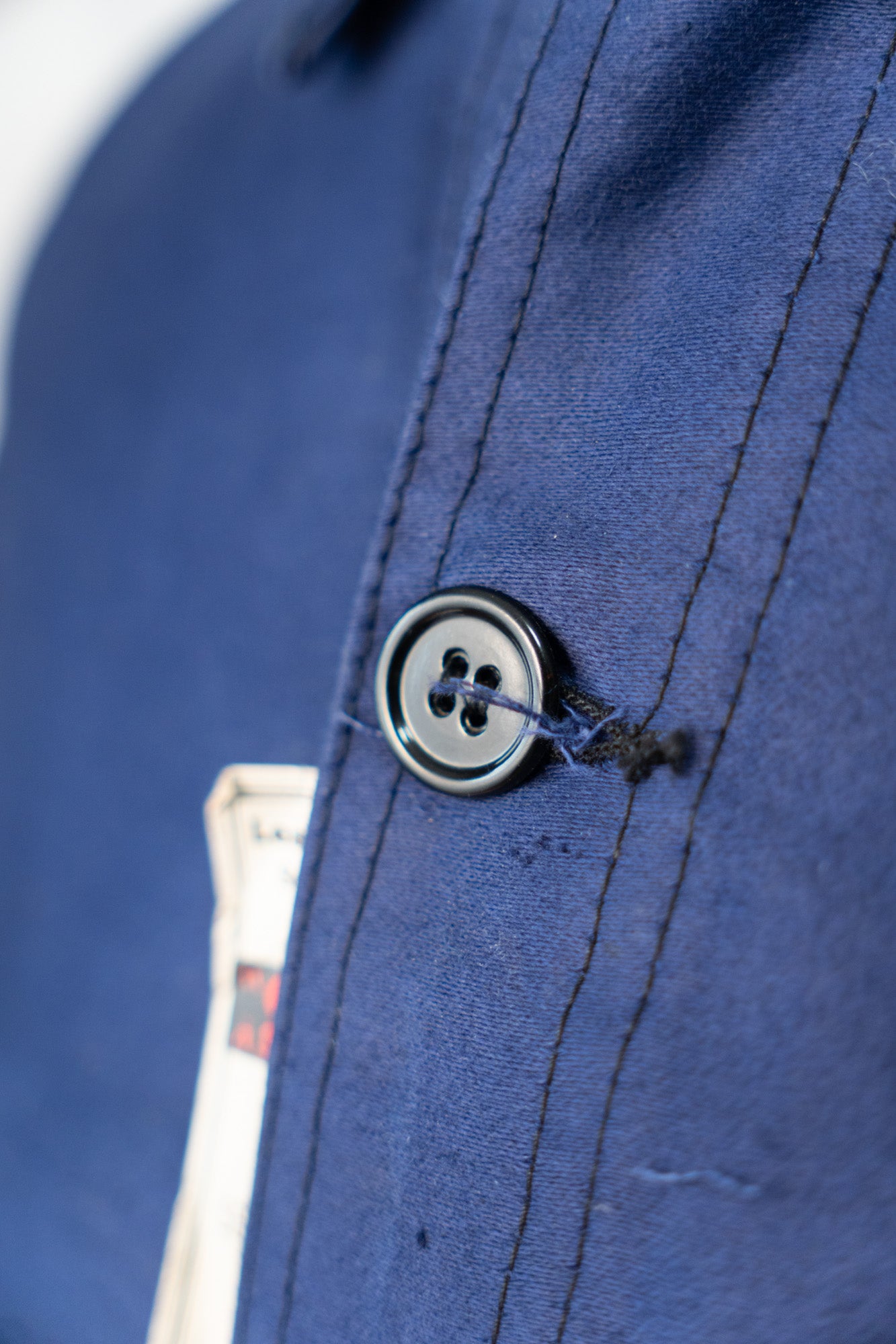 Veste en moleskine bleue française des années 40 « CREPIER » DEADSTOCK