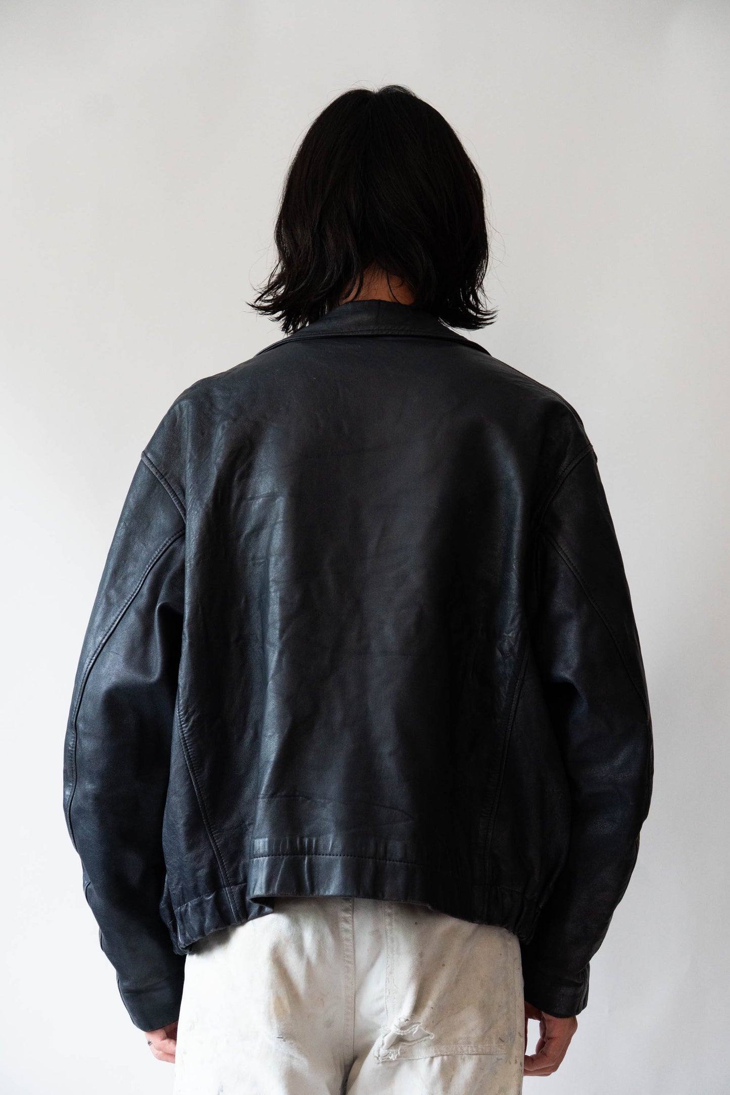 70s French Air Force Pilot Leather Jacket Original
