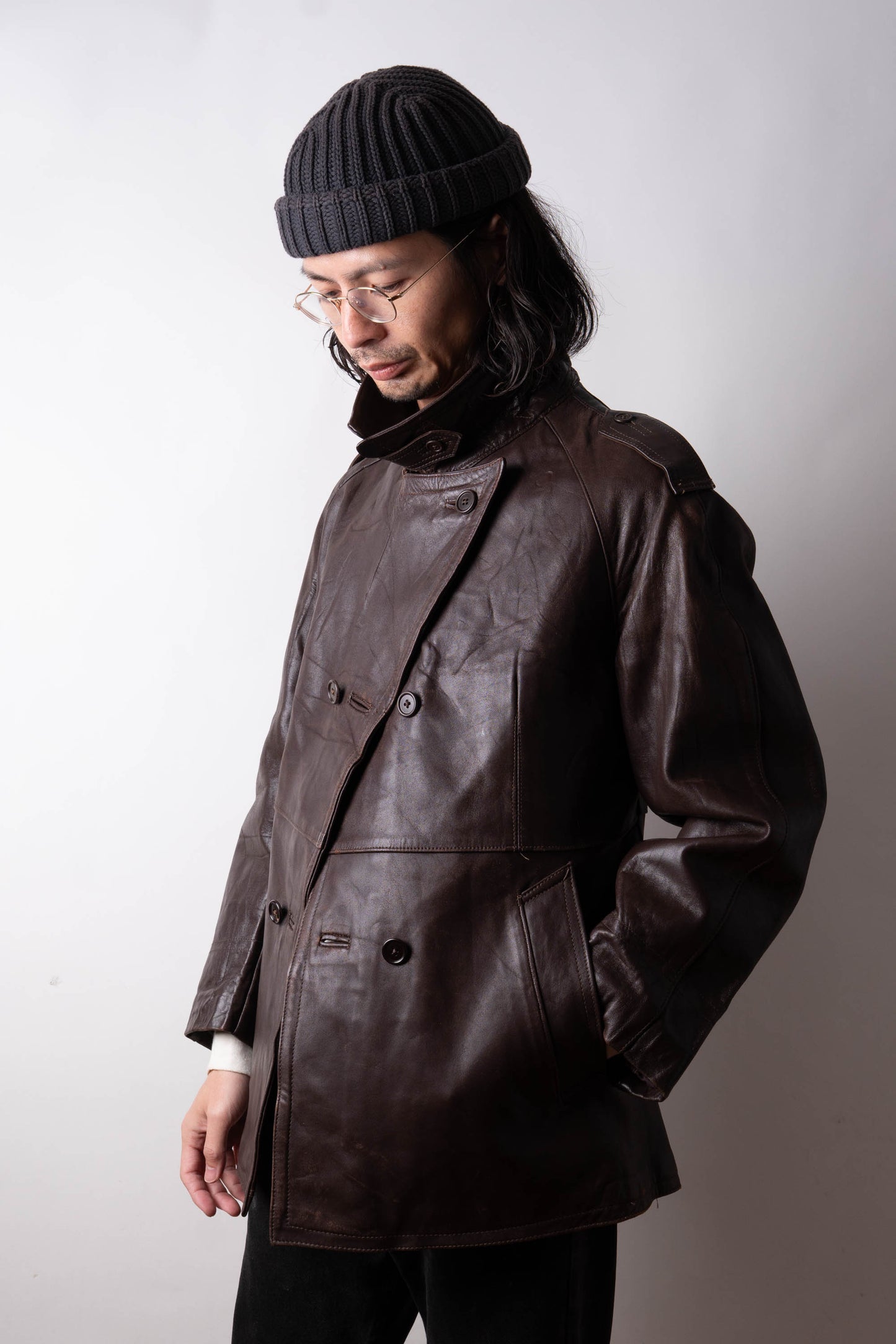 法国陆军M49机车皮夹克