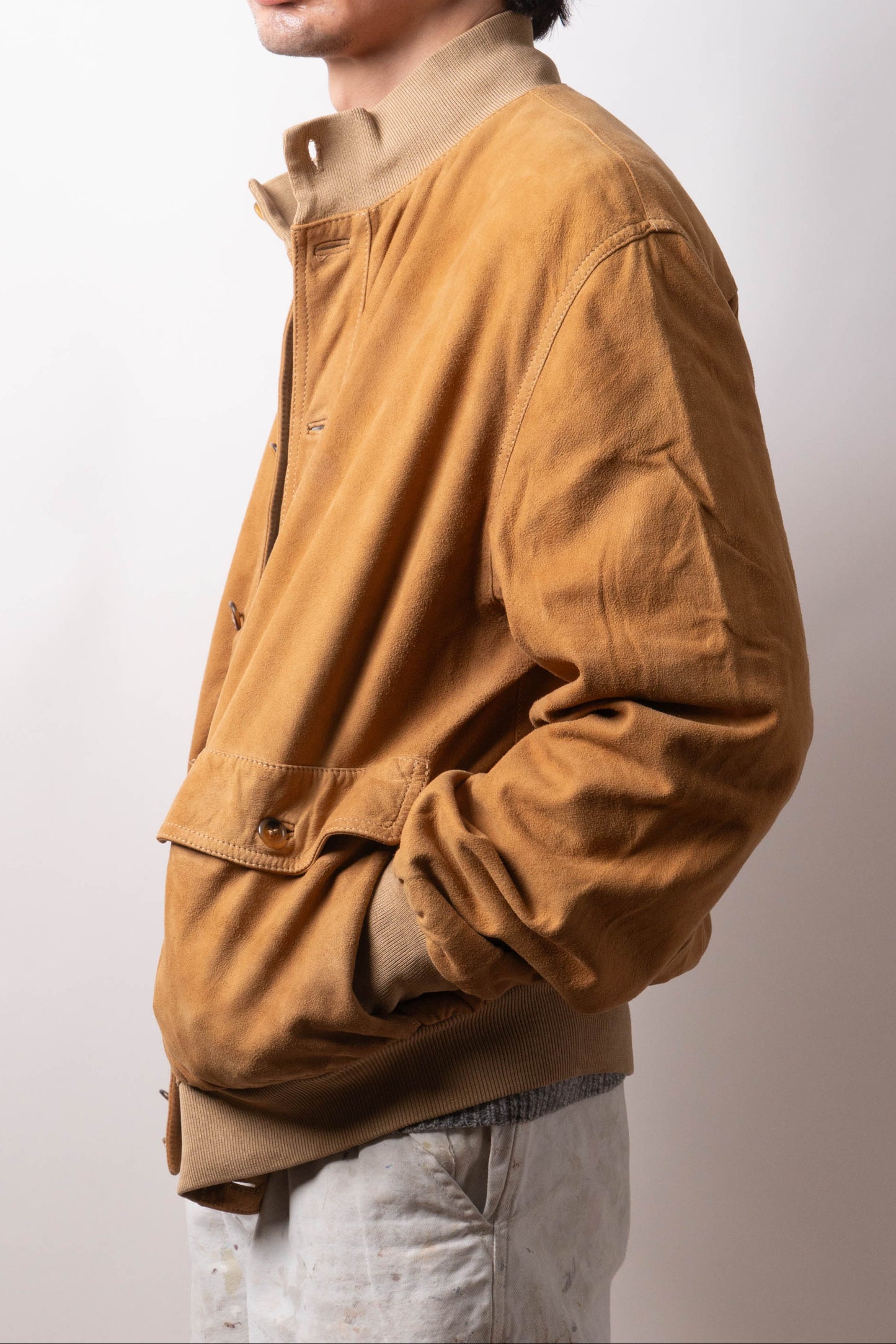 90s Italy Old Valstar Suede Jacket①