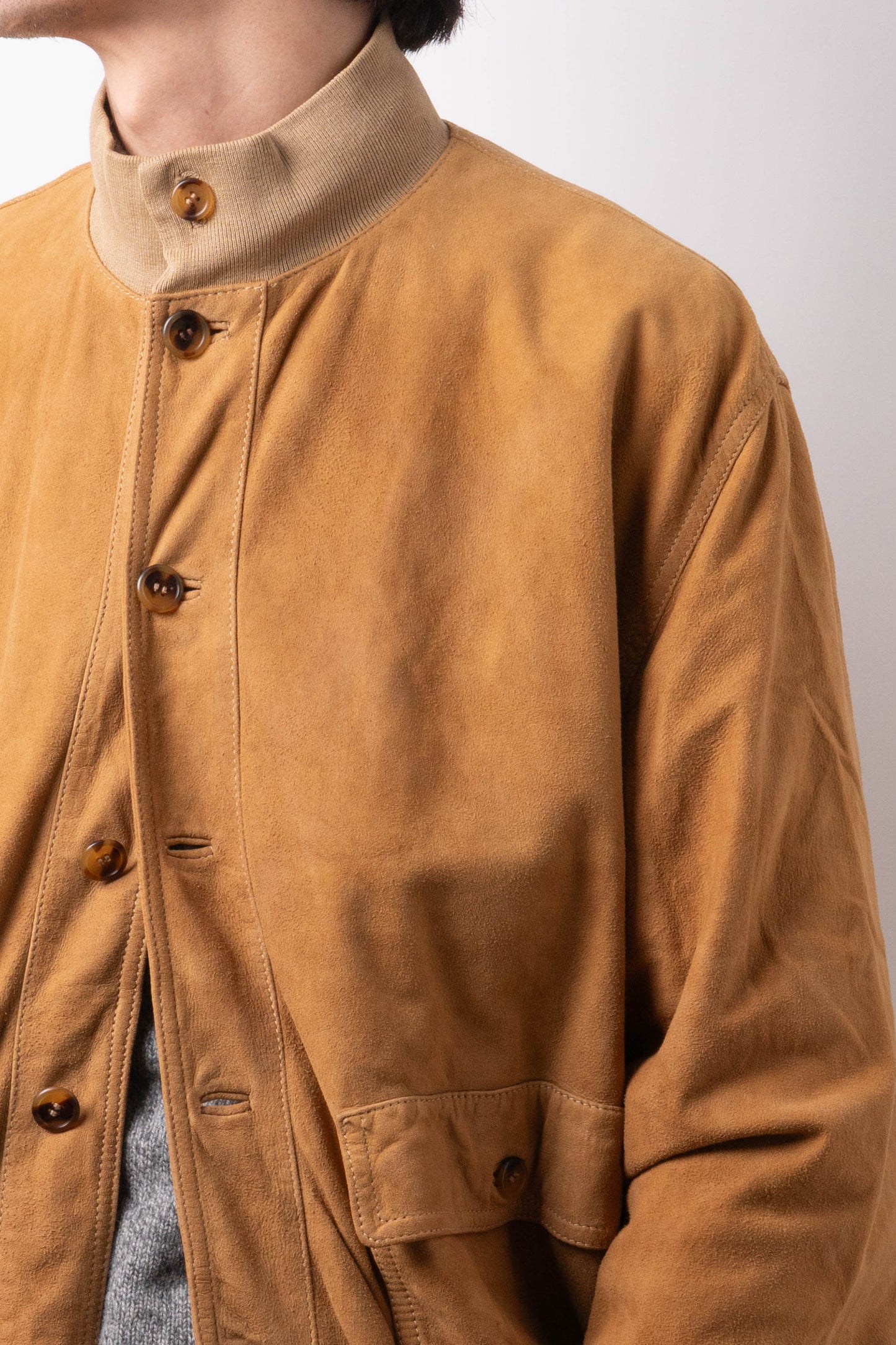 90s Italy Old Valstar Suede Jacket①