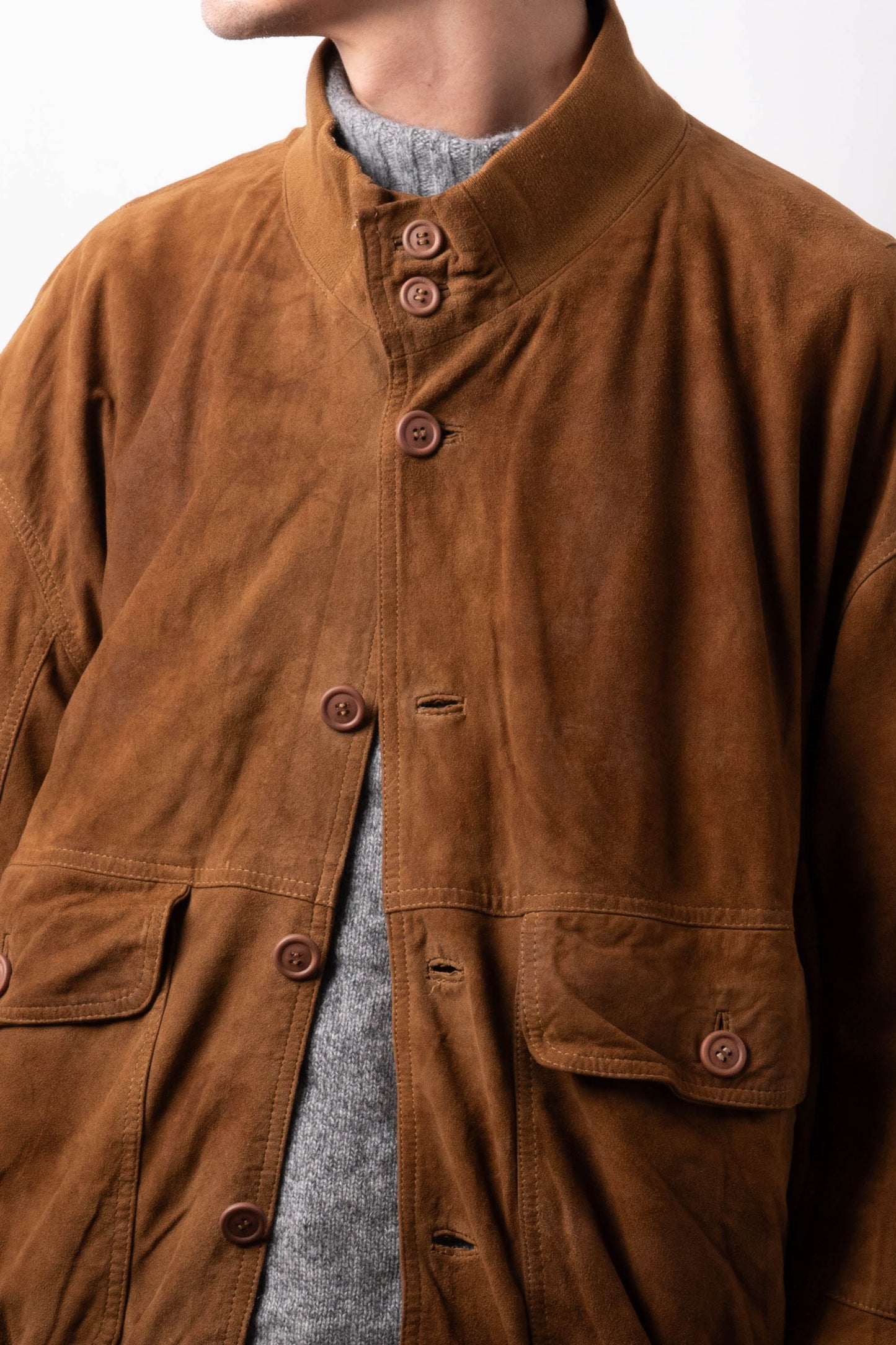 90s Italy Old Valstar Suede Jacket②