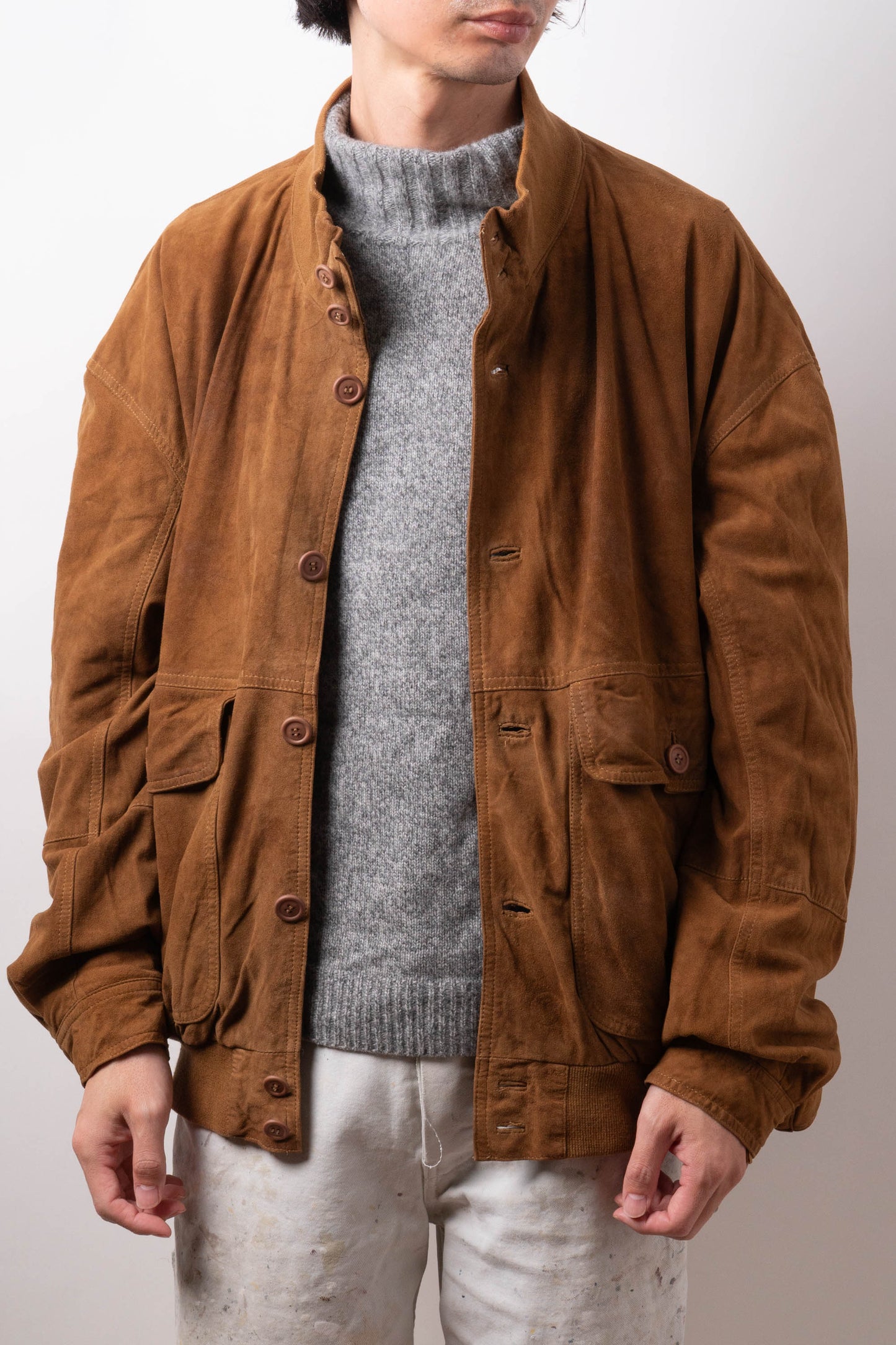 90s Italy Old Valstar Suede Jacket②