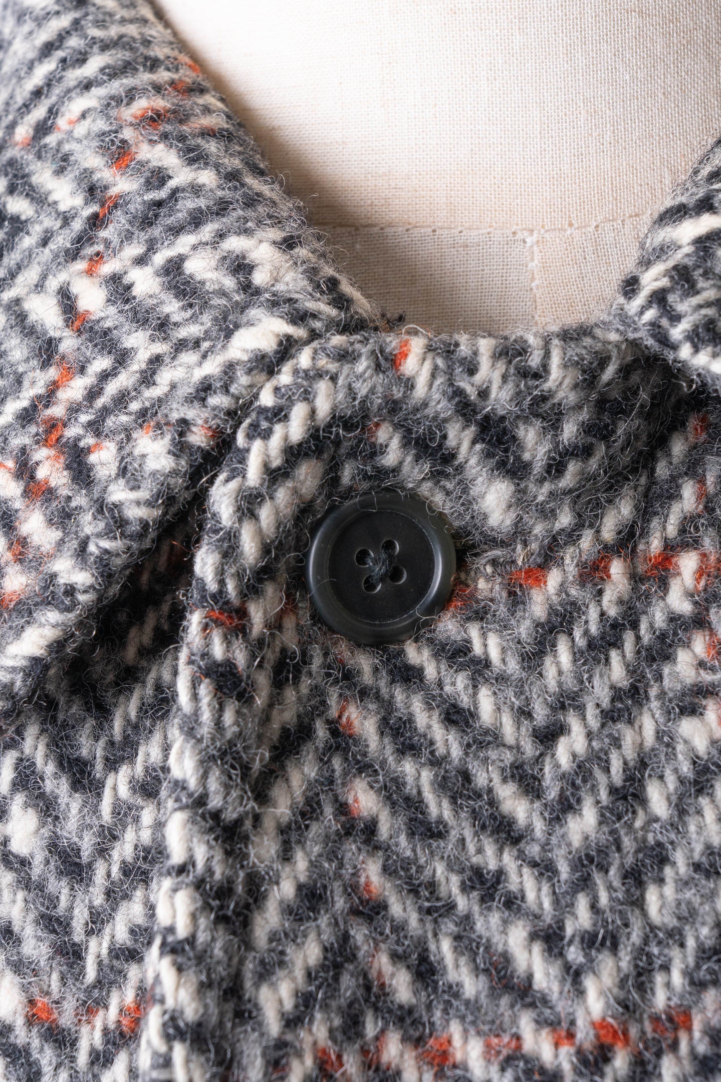 80s burberry irish tweed single panel sleeve balmacaan coat