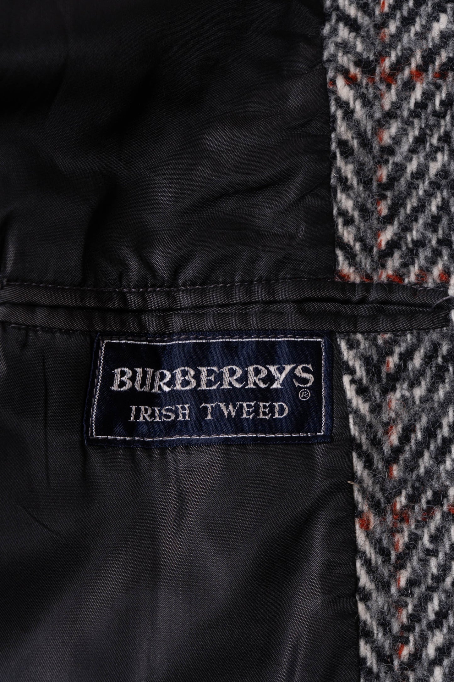 80s burberry irish tweed single panel sleeve balmacaan coat
