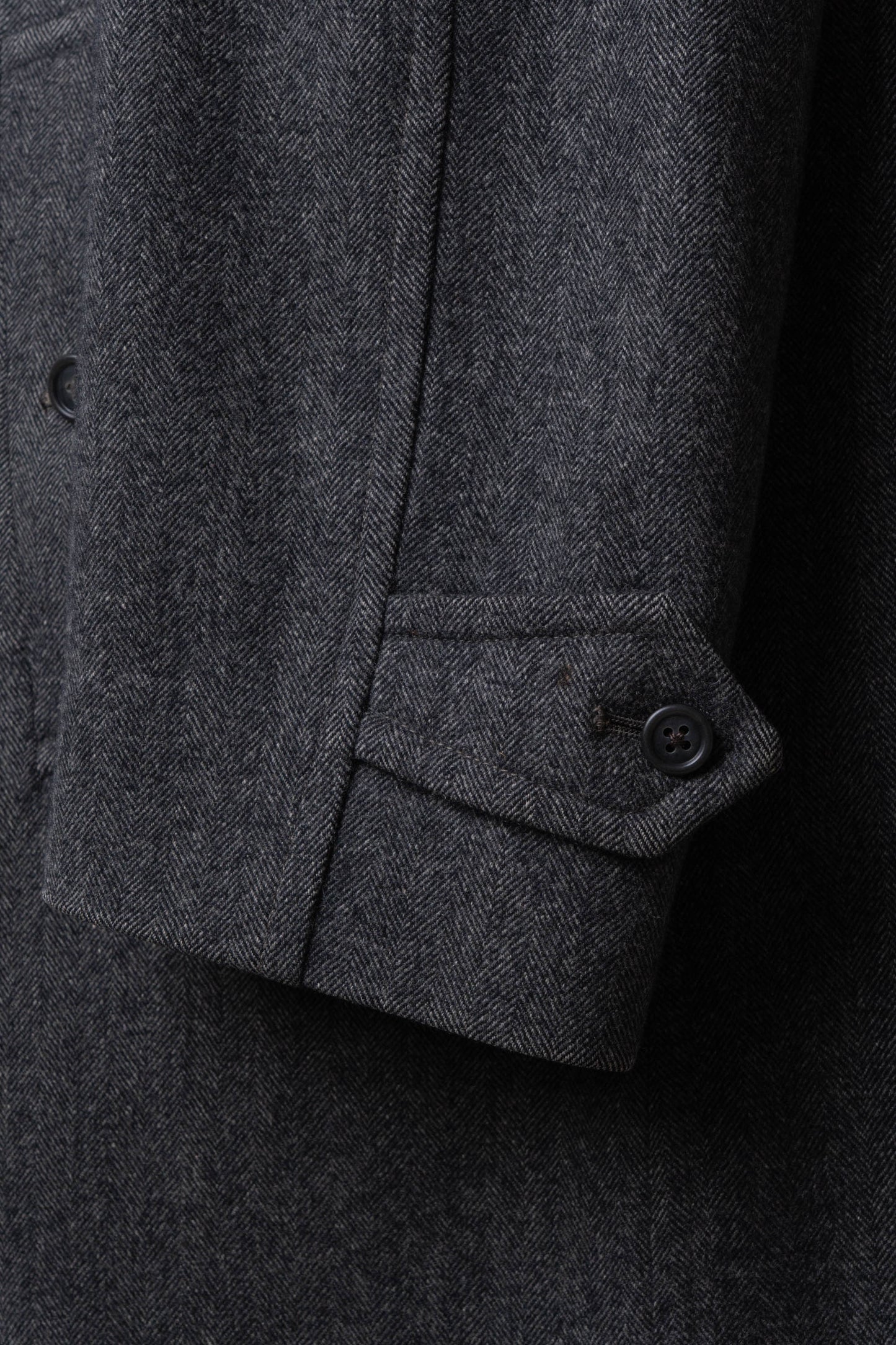80s burberry herrinbone wool balmacaan coat