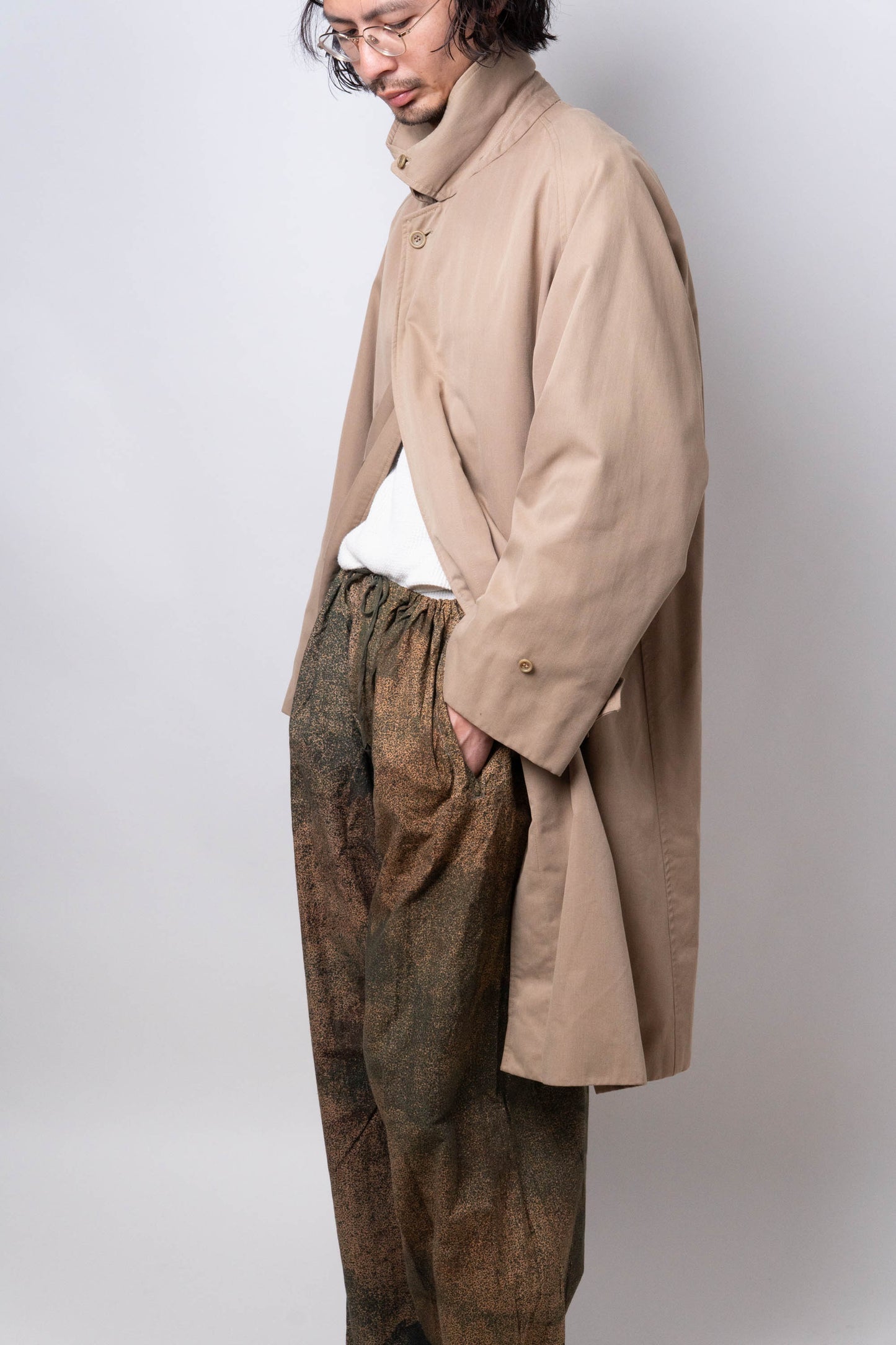 80s burberry single panel sleeve balmacaan coat"commuterⅡ"