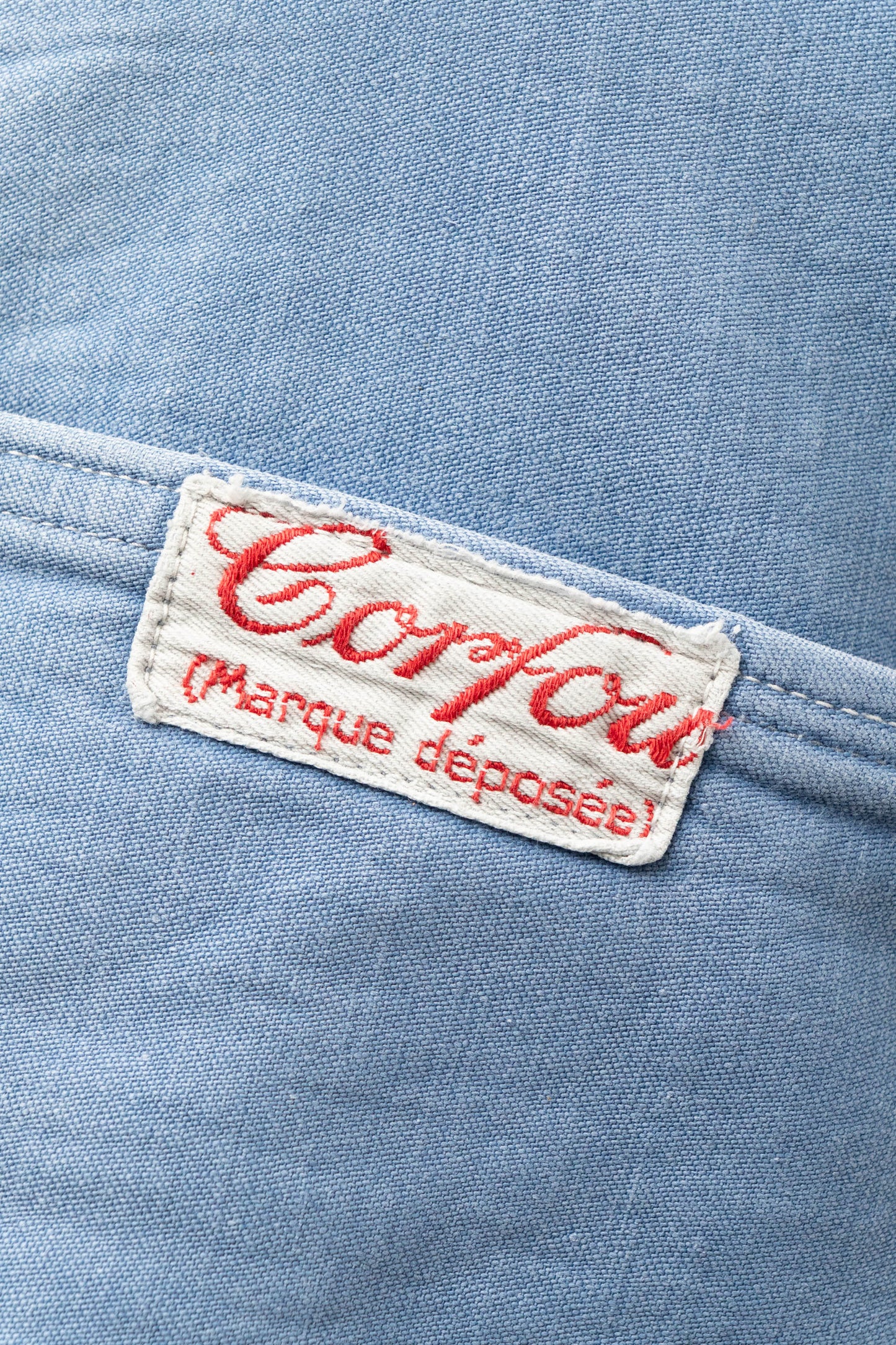 40s french work blue moleskin jacket good fade