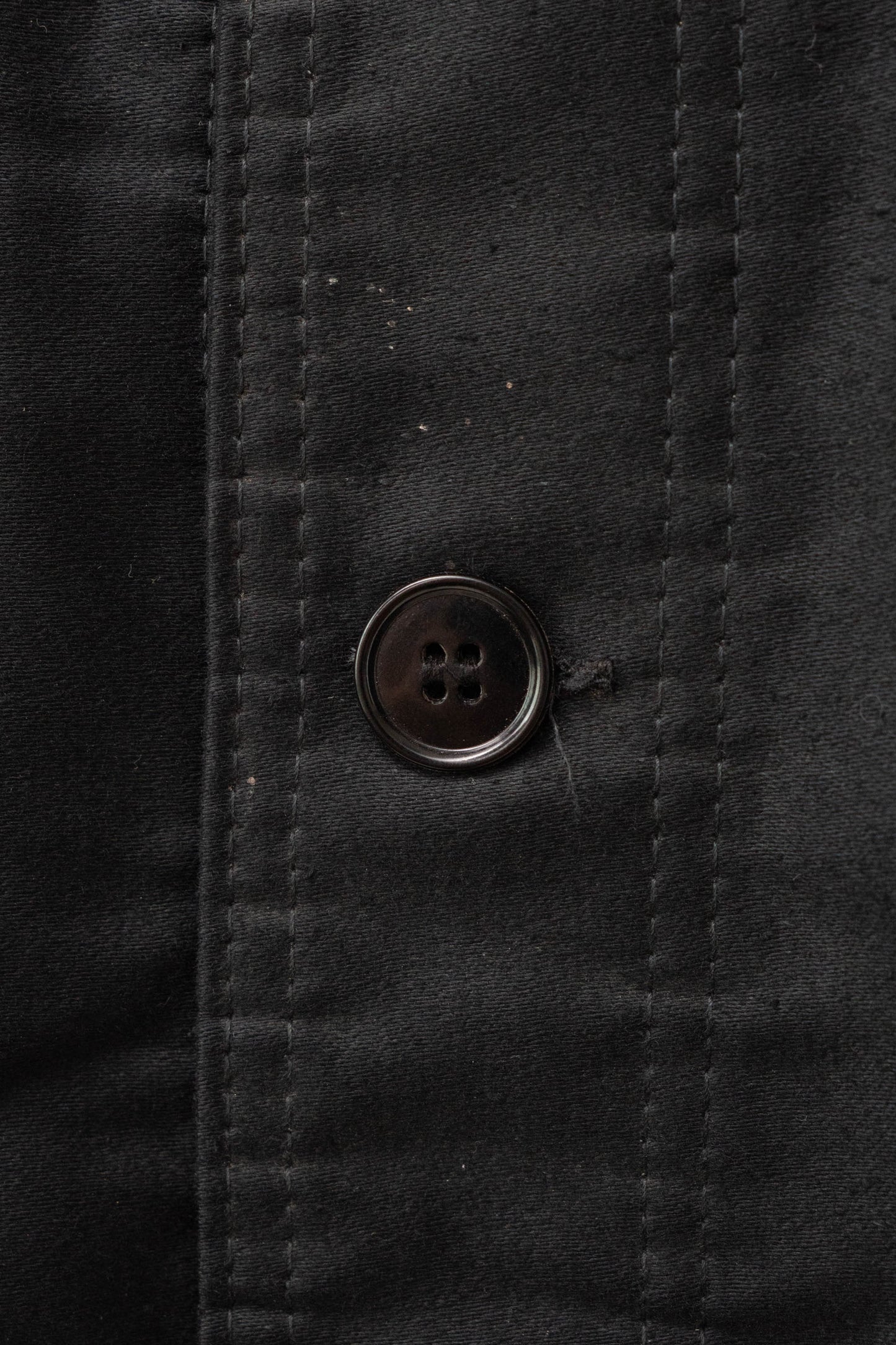 50s French Work Black Moleskin Jacket "Le Mont St Michel"size58 deadstock