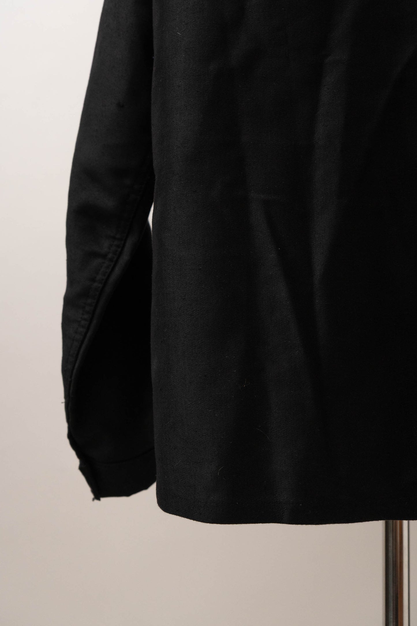50s French Work Black Moleskin Jacket "Le Mont St Michel"size58 deadstock