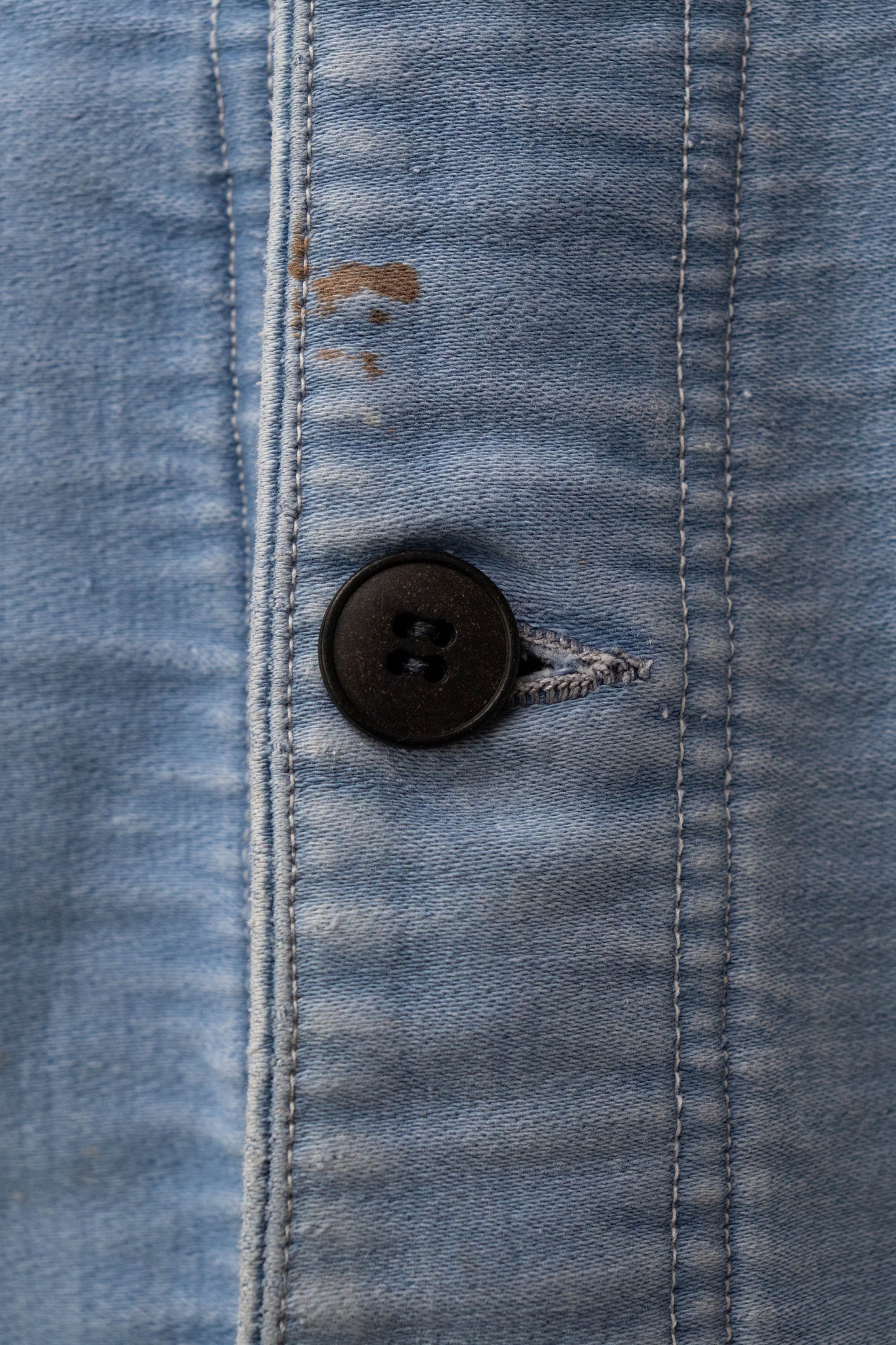 40s french work blue moleskin jacket good fade