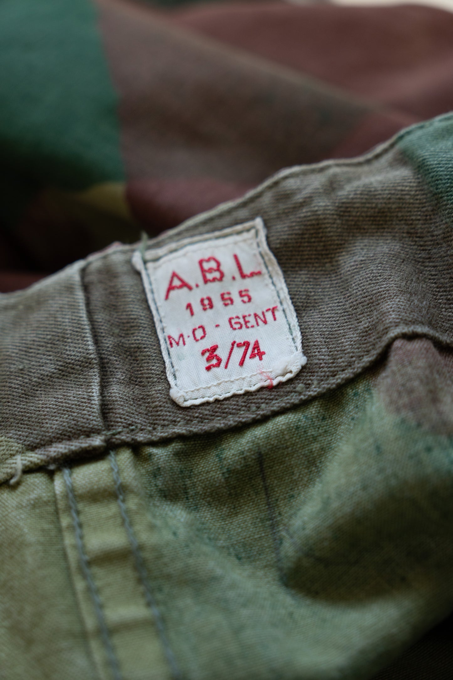 50s Belgian Army Brush Stroke Camoflauge Over Pants Early Model