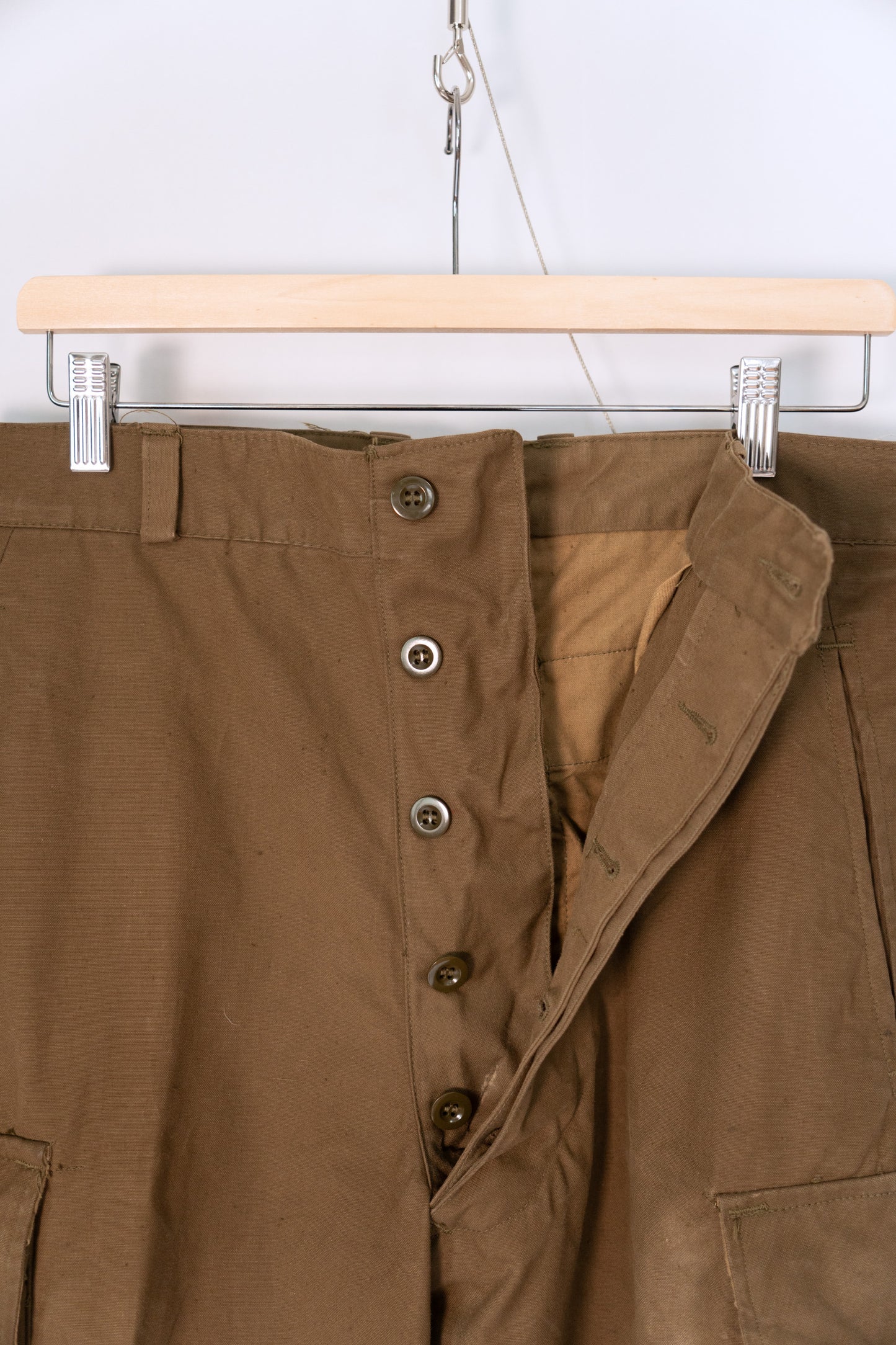 40s French Army M-47 Field Trousers Hopsack LateModel DEADSTOCK
