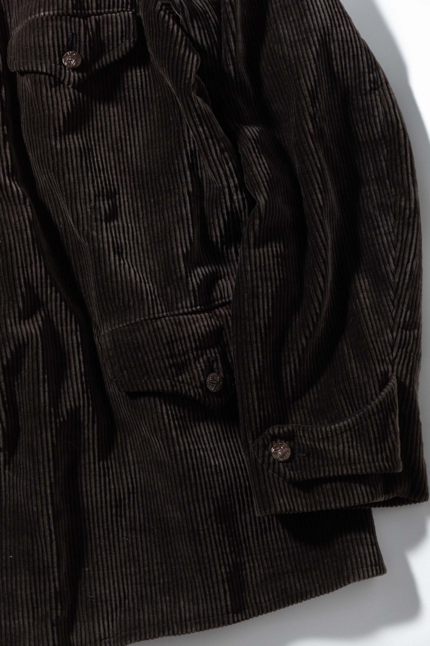 Veste de chasse en velours côtelé des années 30 Doublure en moleskine et métis noir clair DEADSTOCK