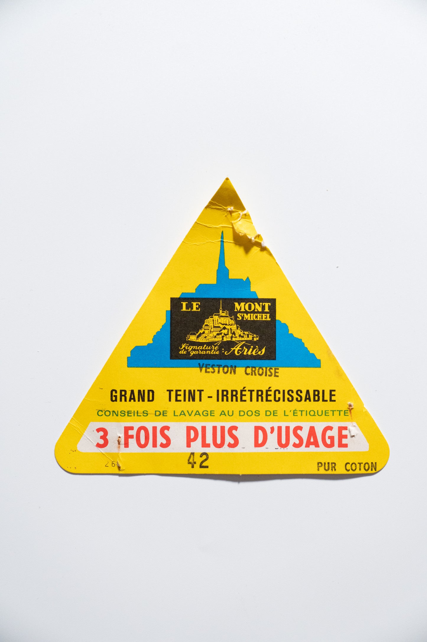 Veste en sergé de coton bleu français des années 50 « Le Mont St Michel » Dead Stock