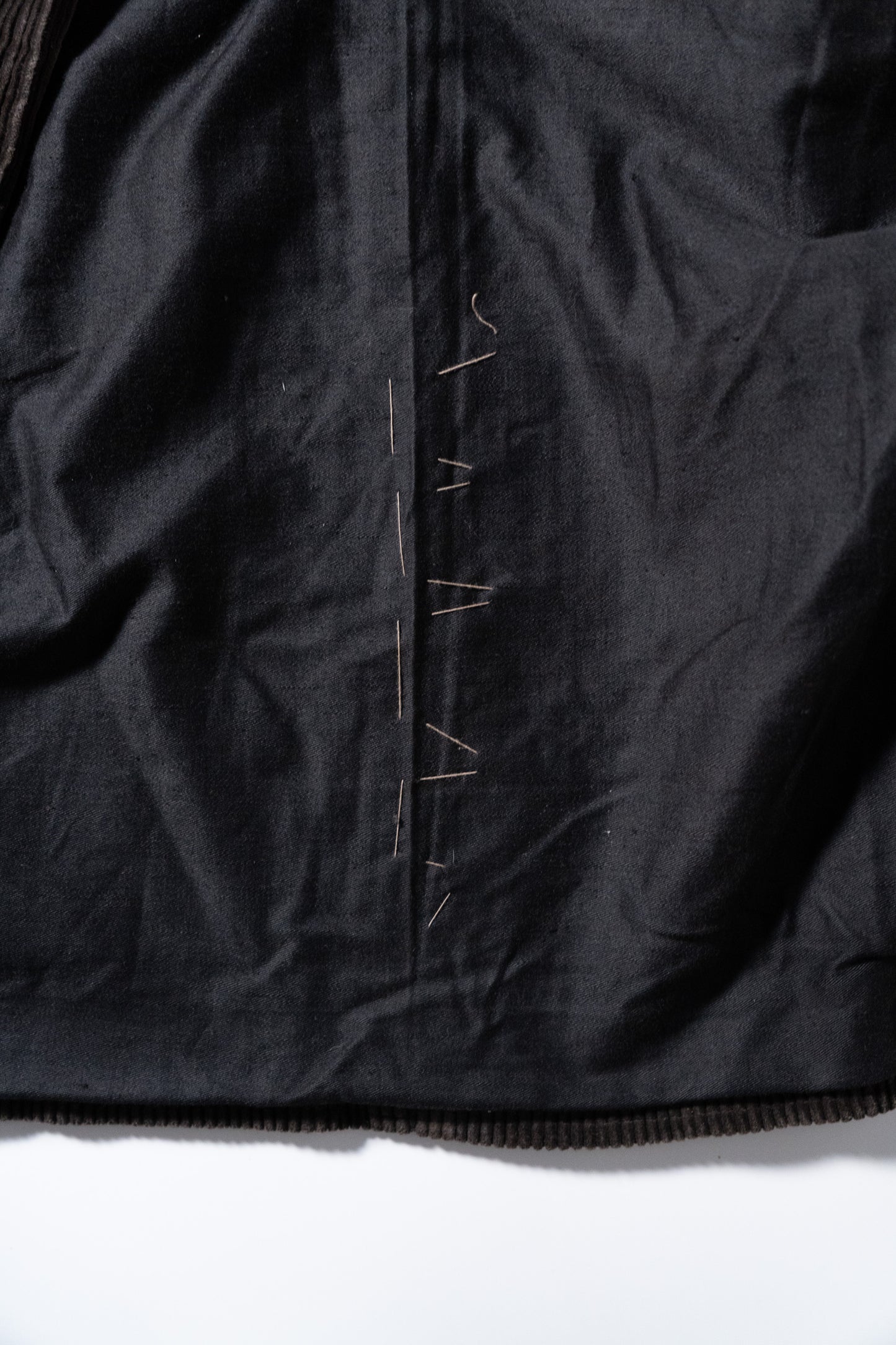 Veste de chasse en velours côtelé des années 30 Doublure en moleskine et métis noir clair DEADSTOCK