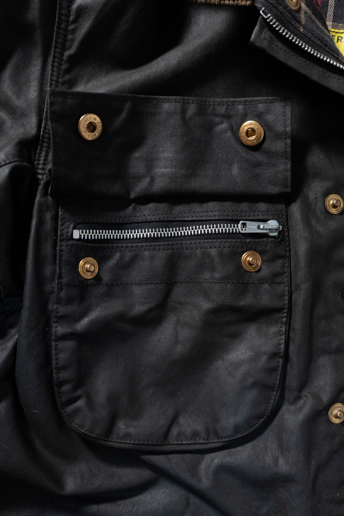 60er Jahre Barbour International Motorradanzug Yellow Tag