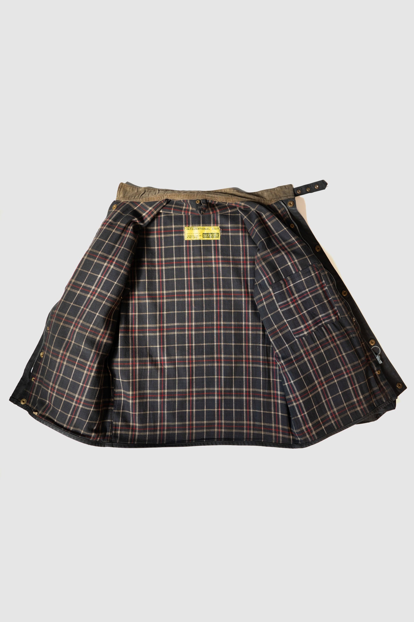 60er Jahre Barbour International Motorradanzug Yellow Tag
