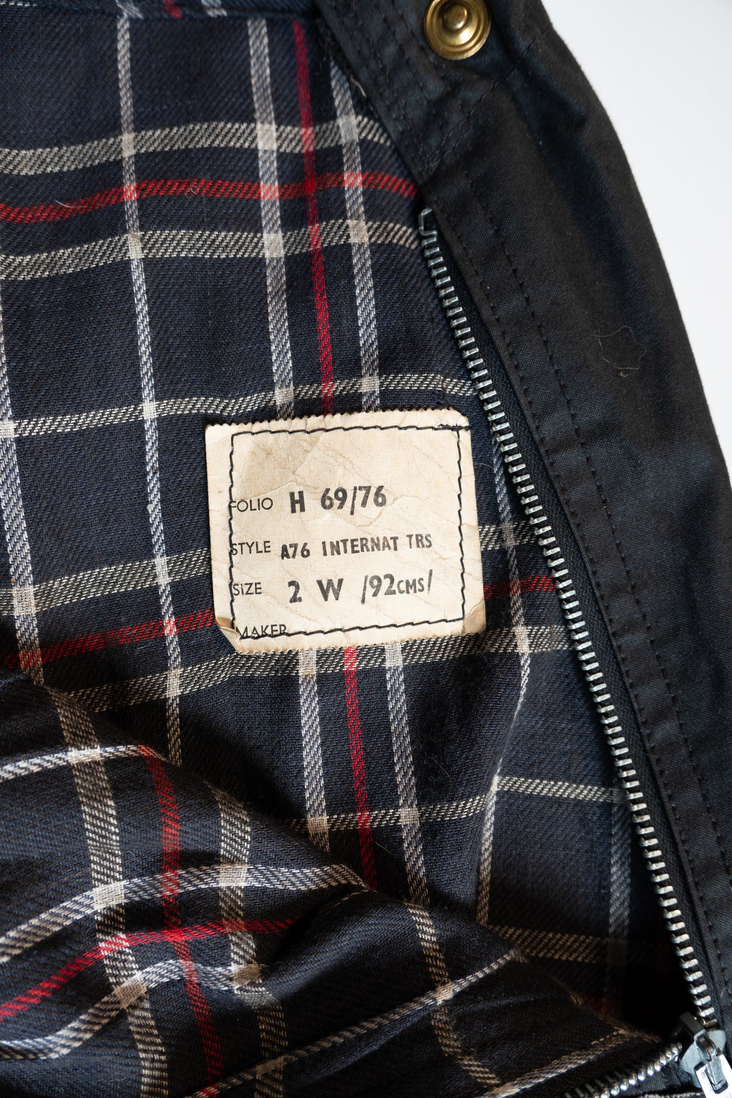 60er Jahre Barbour International Motorradanzug Yellow Tag